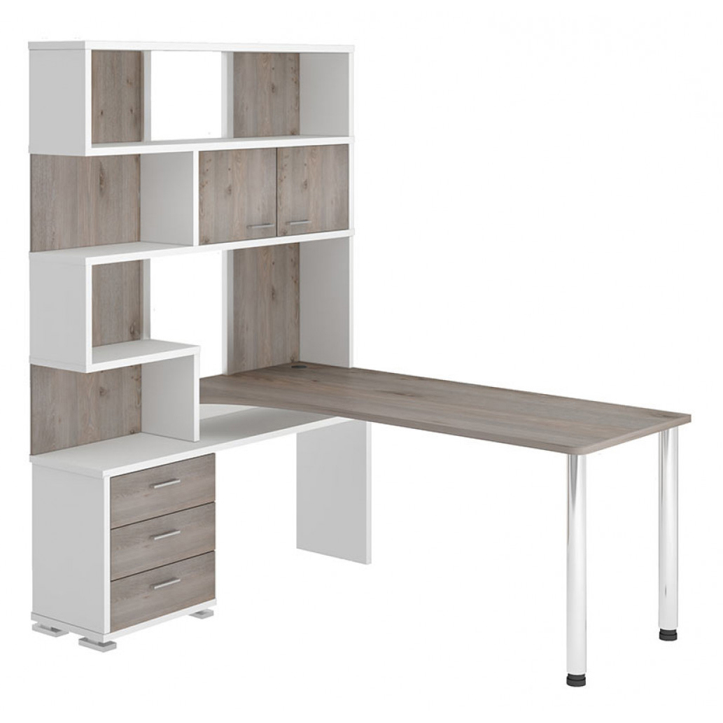 Изображение товара Стол Мэрдэс СР-420/170 БЕНН-ЛЕВ белый с ясенем шимо светлым 130x199x170 см