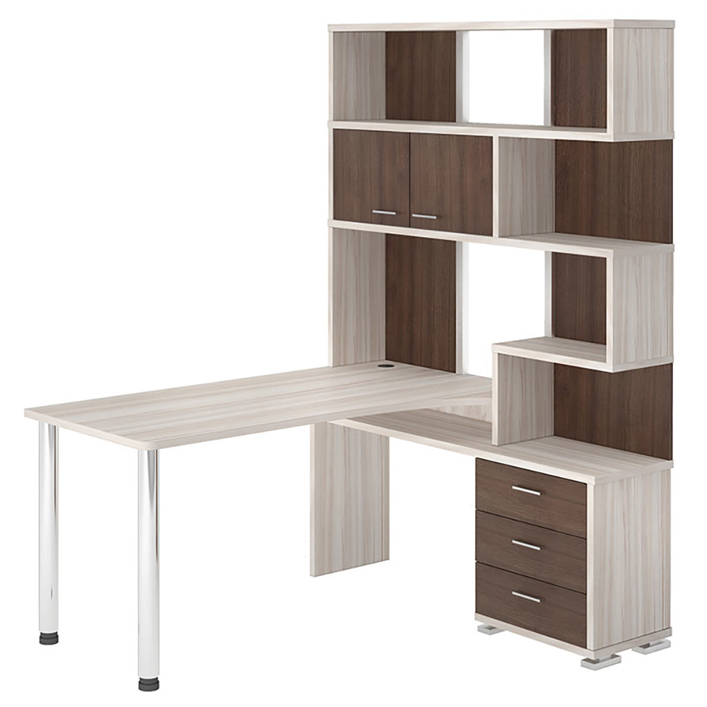 Изображение товара Стол Мэрдэс СР-420/150 КШК-Ч-ПРАВ угловой из ЛДСП крупный рабочий стол