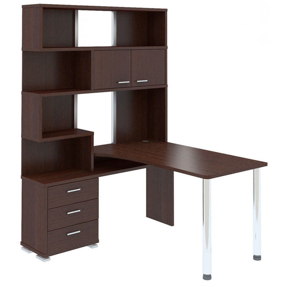 Изображение товара Стол Мэрдэс СР-420/130 В-ЛЕВ из ЛДСП, цвет венге, угловой, с ящиком