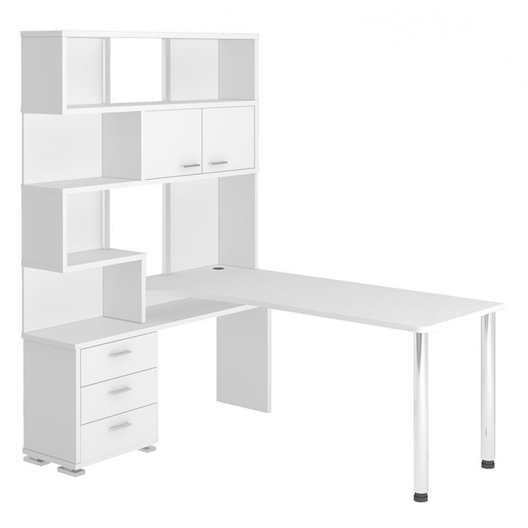 Изображение товара Стол Мэрдэс СР-420/170 БЕ-ЛЕВ белый угловой из ЛДСП 130x199x170 см