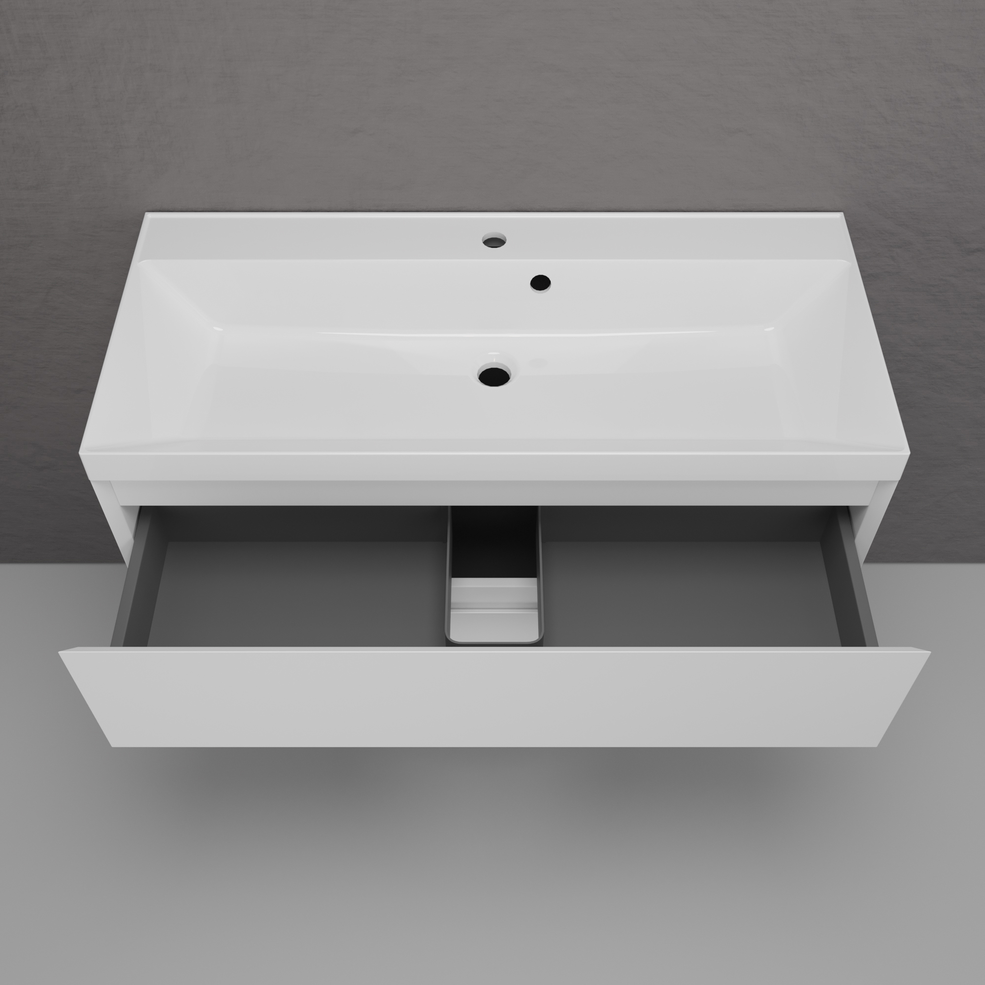 Изображение товара Тумба под раковину подвесная Style line ЛС-00002356 100см цвет белый матовый