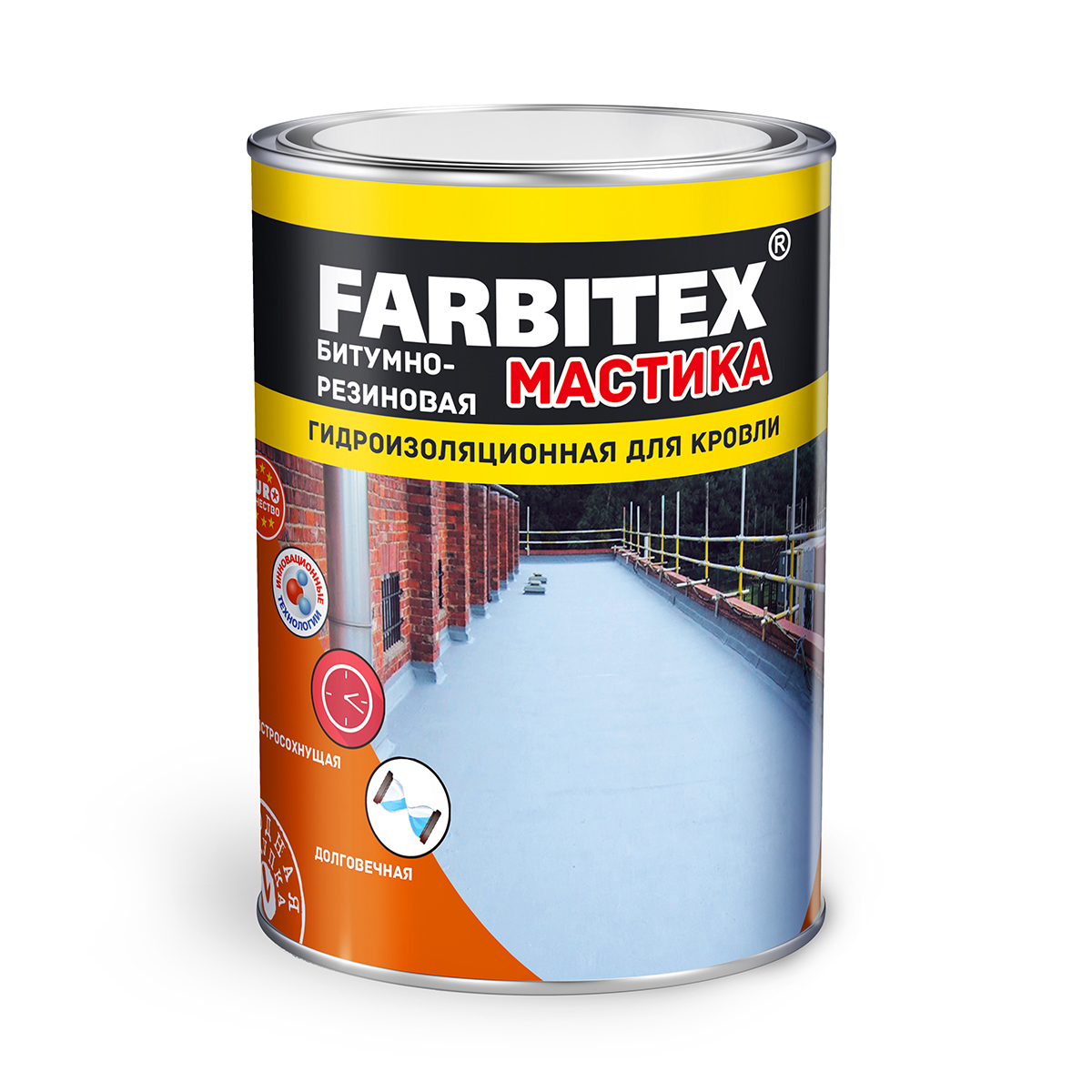 Изображение товара Мастика резино-битумна Farbitex 4кг Изображение товара Мастика резино-битумна Farbitex 4кг