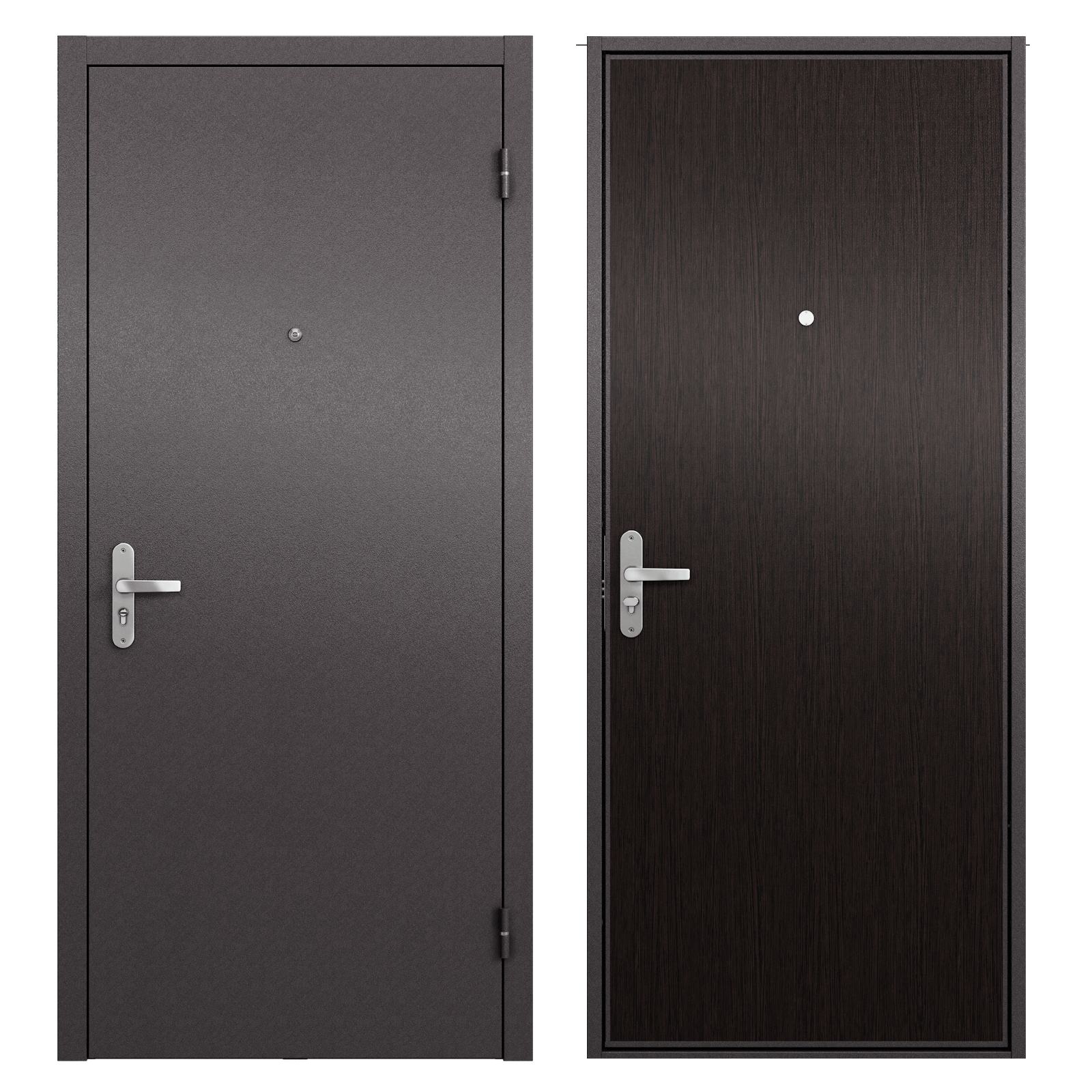 Изображение товара Входная дверь Бизнес парк Стандарт 50 правый 205x96см цвет шоколад букле/гладкий венге