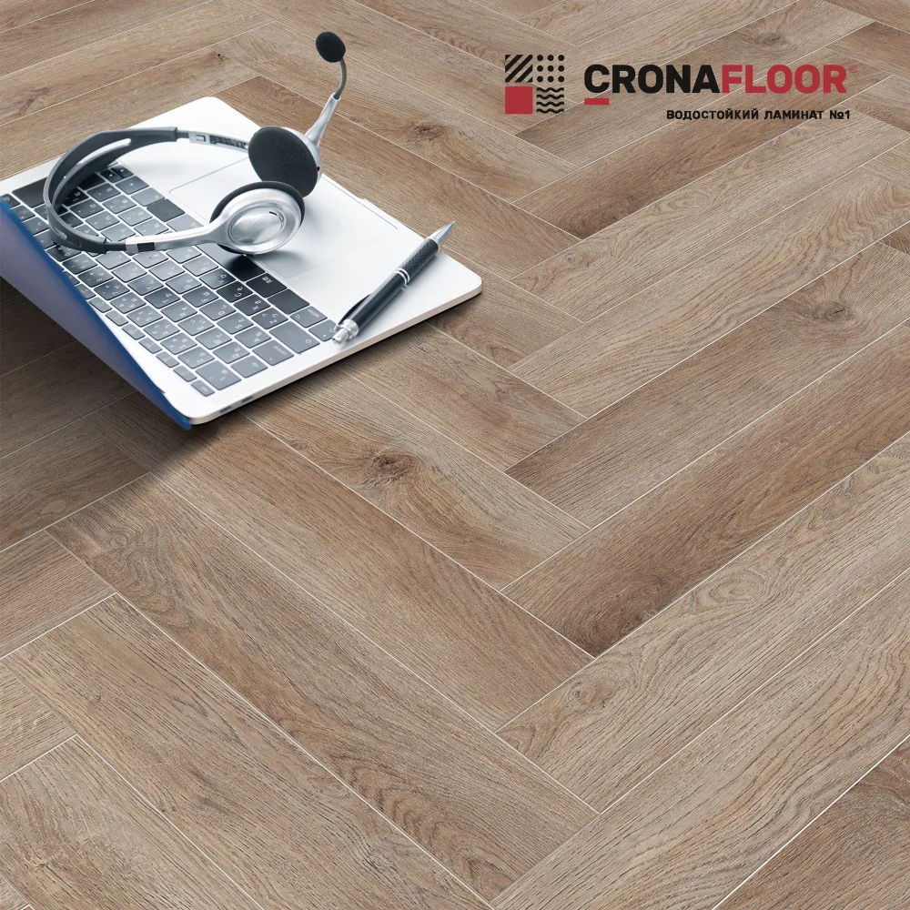 Изображение товара LVT Плитка Cronafloor Дуб Монпелье 42 класс 4.5 мм, водонепроницаемая, укладка замковое соединение