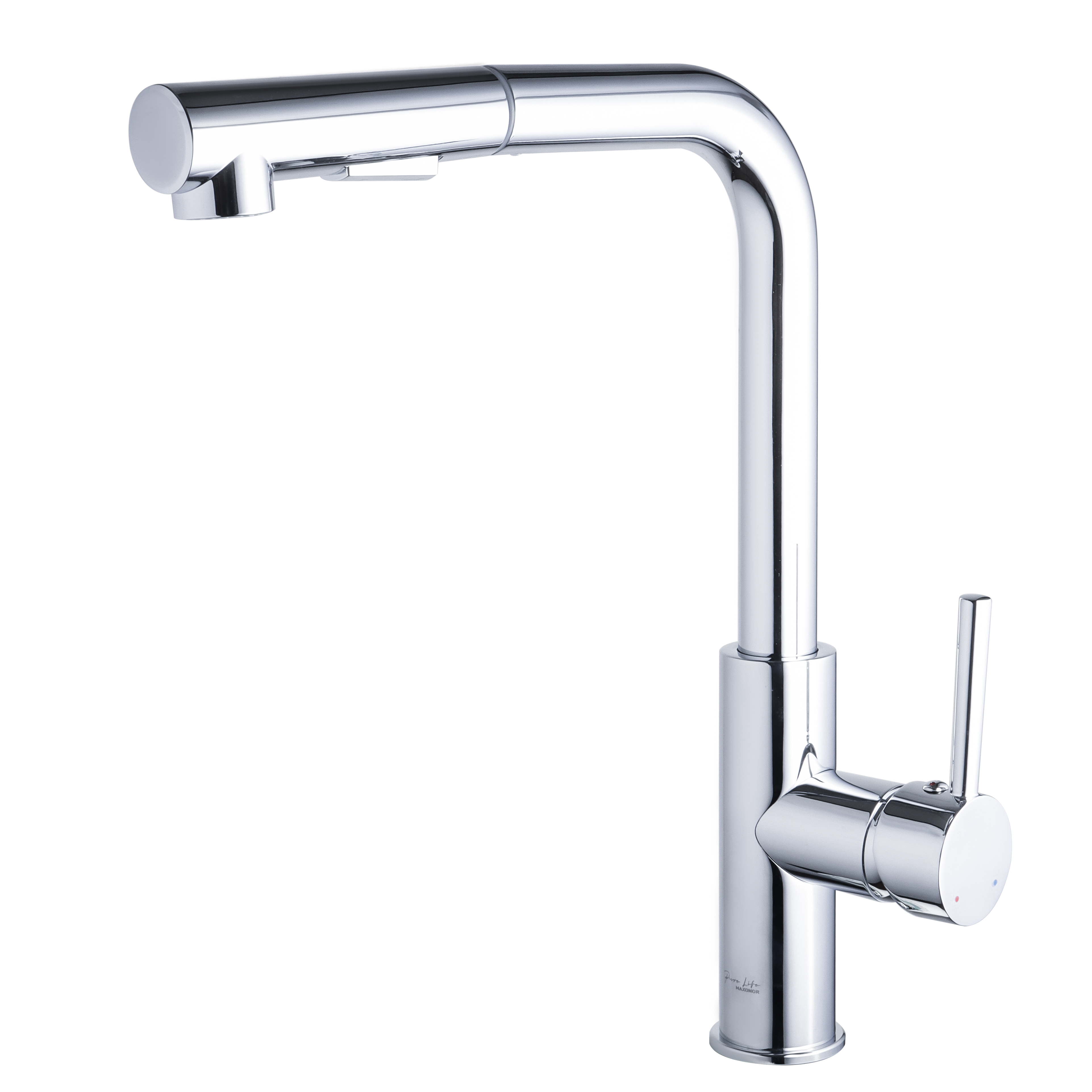 Изображение товара Смеситель кухонный Maxonor pure life PL4287 с поворотным изливом 30.6 см хром