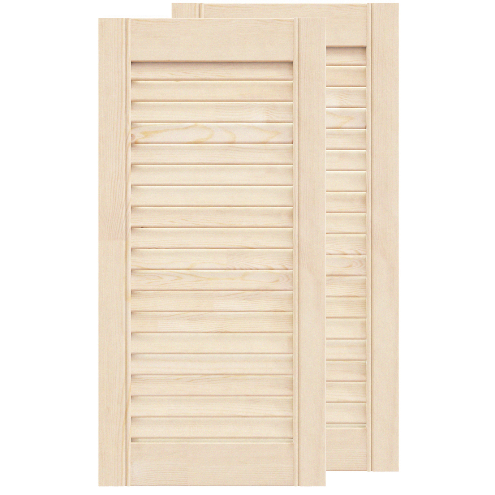 Изображение товара Жалюзийная деревянная дверь Timber&Style 467x294x20 мм сосна сорт Экстра комплект 2 шт