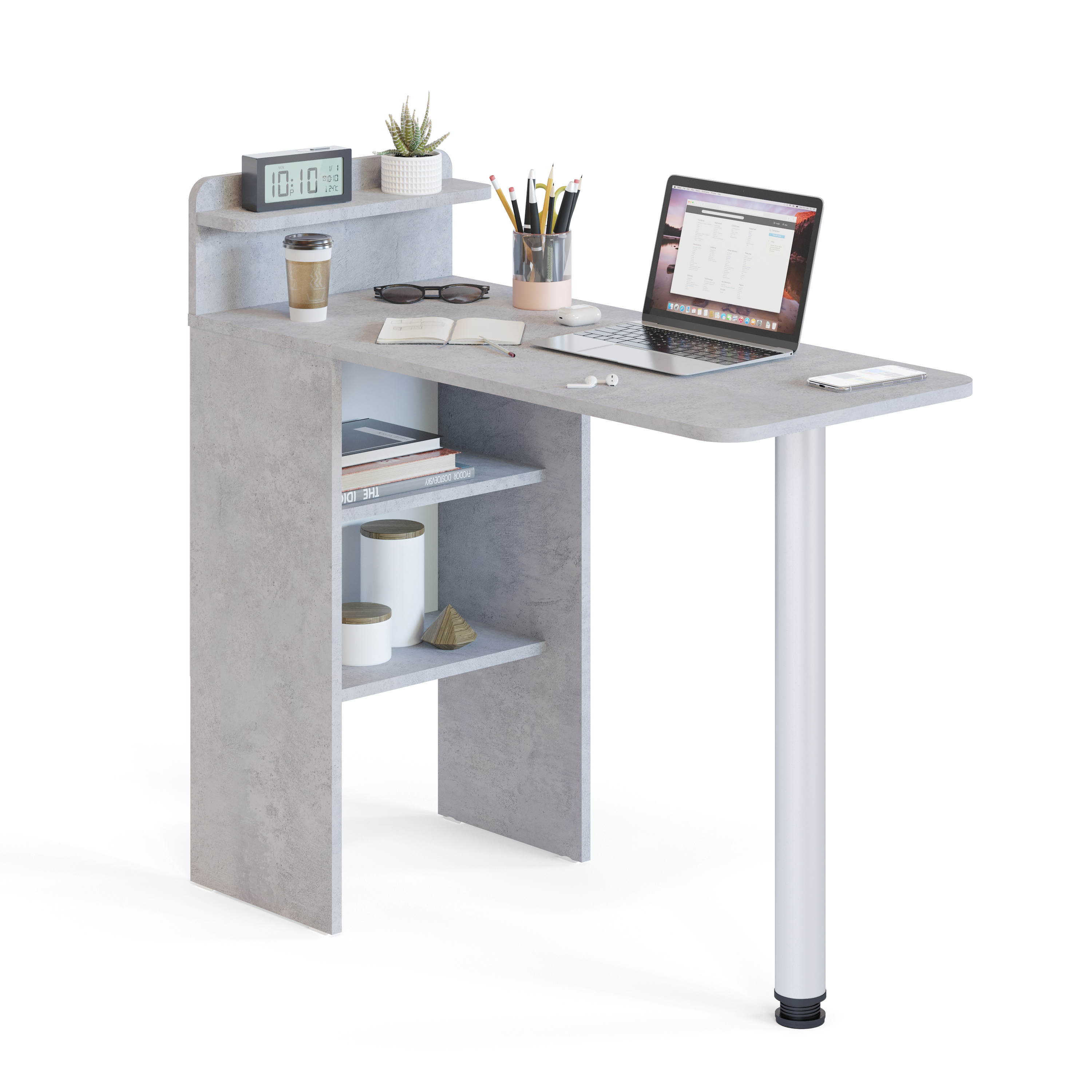 Изображение товара Стол многофункциональный прямоугольный Сокол-т 31.2x99.6 см лдсп цвет бетон