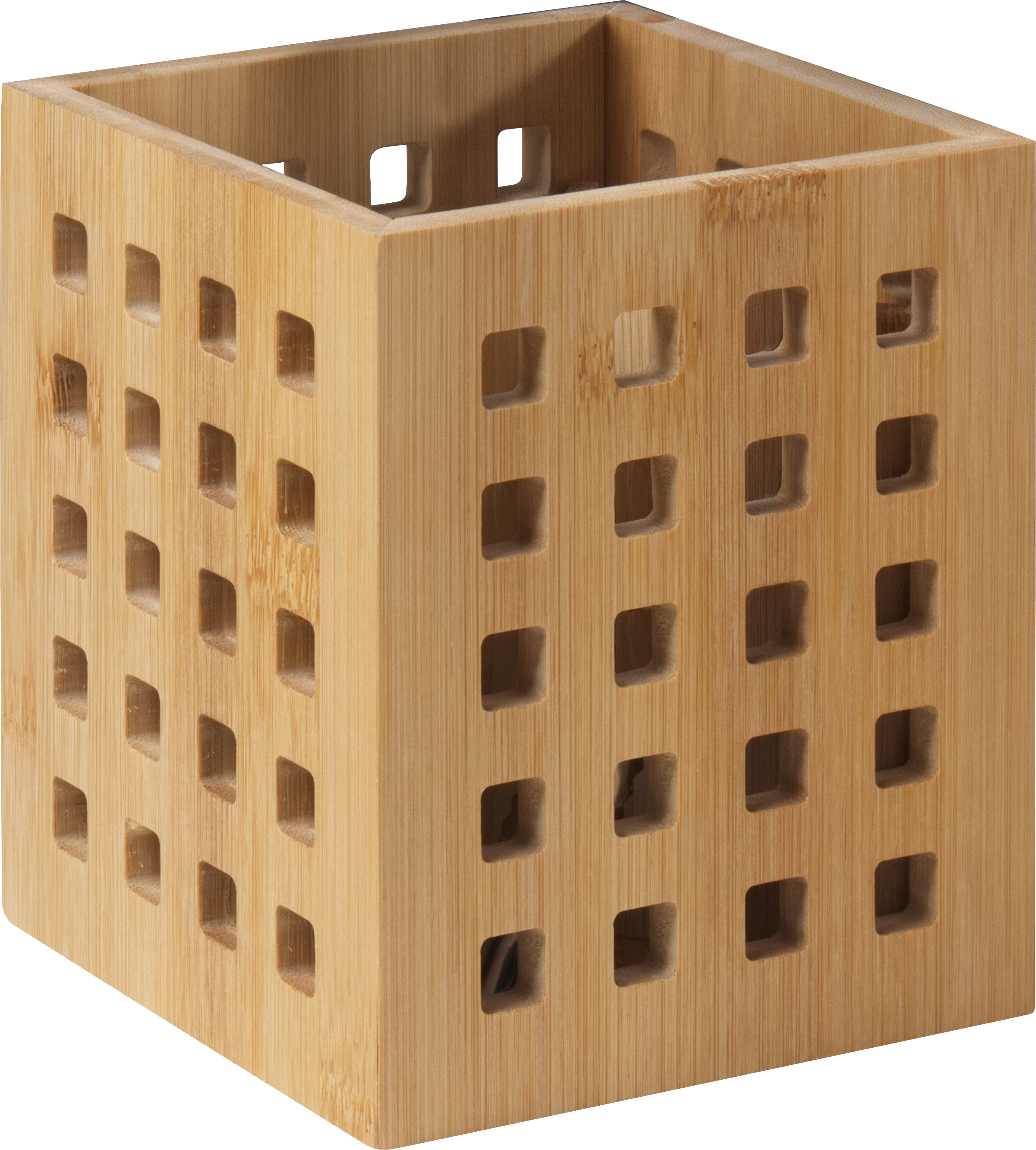 Изображение товара Лоток для столовых приборов 4 отсека Mallony 12х12х14 см бамбук бежевый