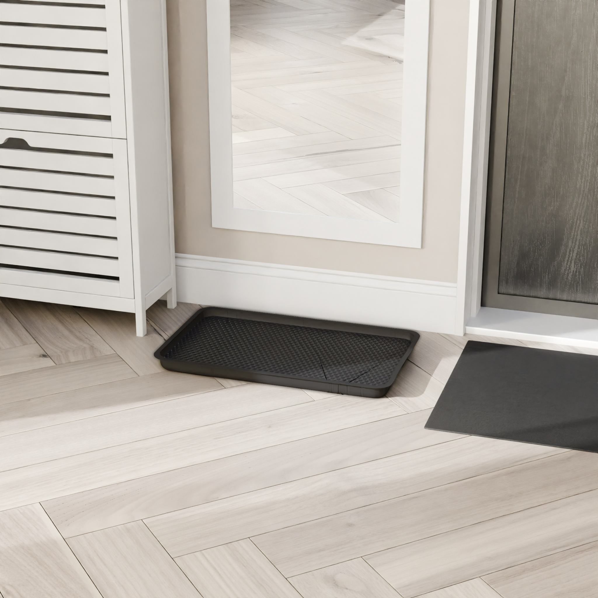 Изображение товара Универсальный коврик грязезащитный ЭВА Ромб 31x51 см серый