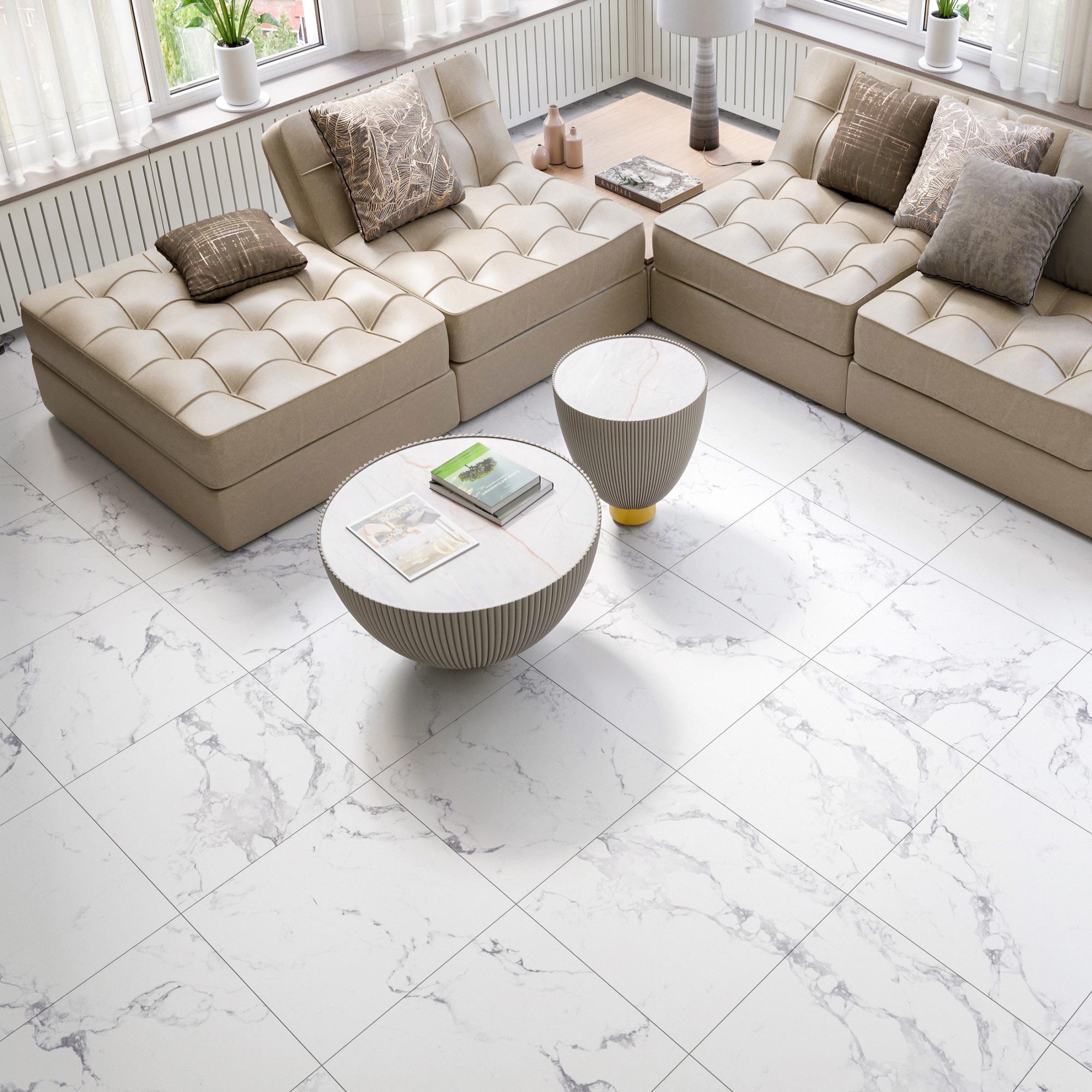 Изображение товара Глазурованный керамогранит Dako Bonomi 60x60 см матовый белый