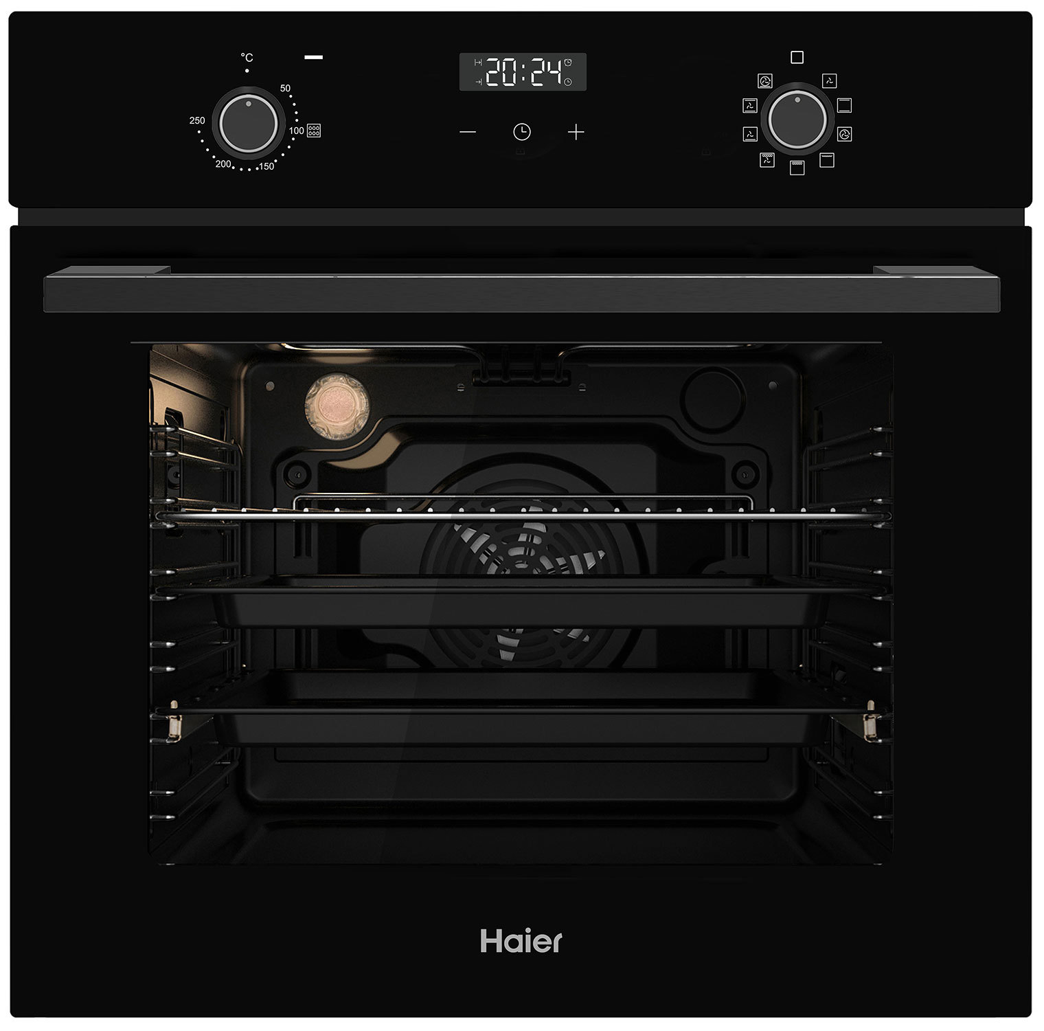 Изображение товара Встраиваемый духовой шкаф Haier HOX-P09NTB черный 76л 9 режимов