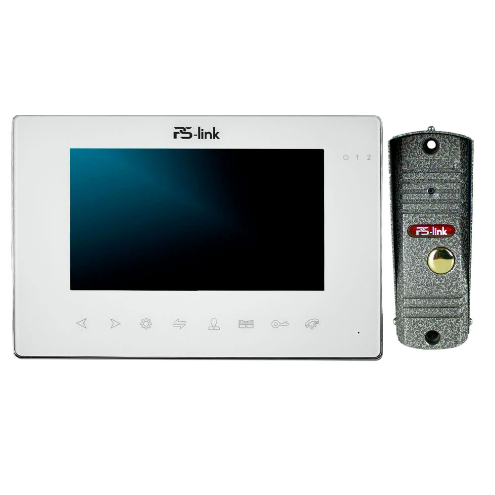 Изображение товара Wi-Fi видеодомофон комплект PS-link KIT-714TDP с 7 дюймовым экраном и видеопанелью IP65