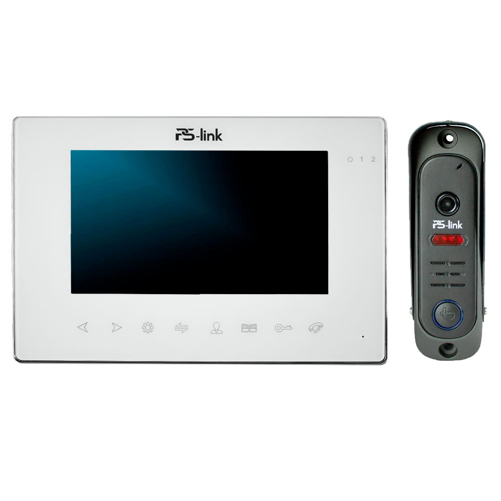Изображение товара Комплект WI-FI видеодомофона Ps-link KIT-714TDP-206CR-B 7" цвет белый