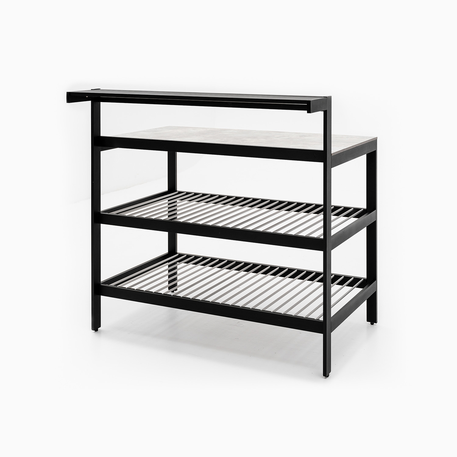 Изображение товара Уличный кухонный стол Альюминий из HPL Материал 120x60x90 см серый Изображение товара Уличный кухонный стол Альюминий из HPL Материал 120x60x90 см серый
