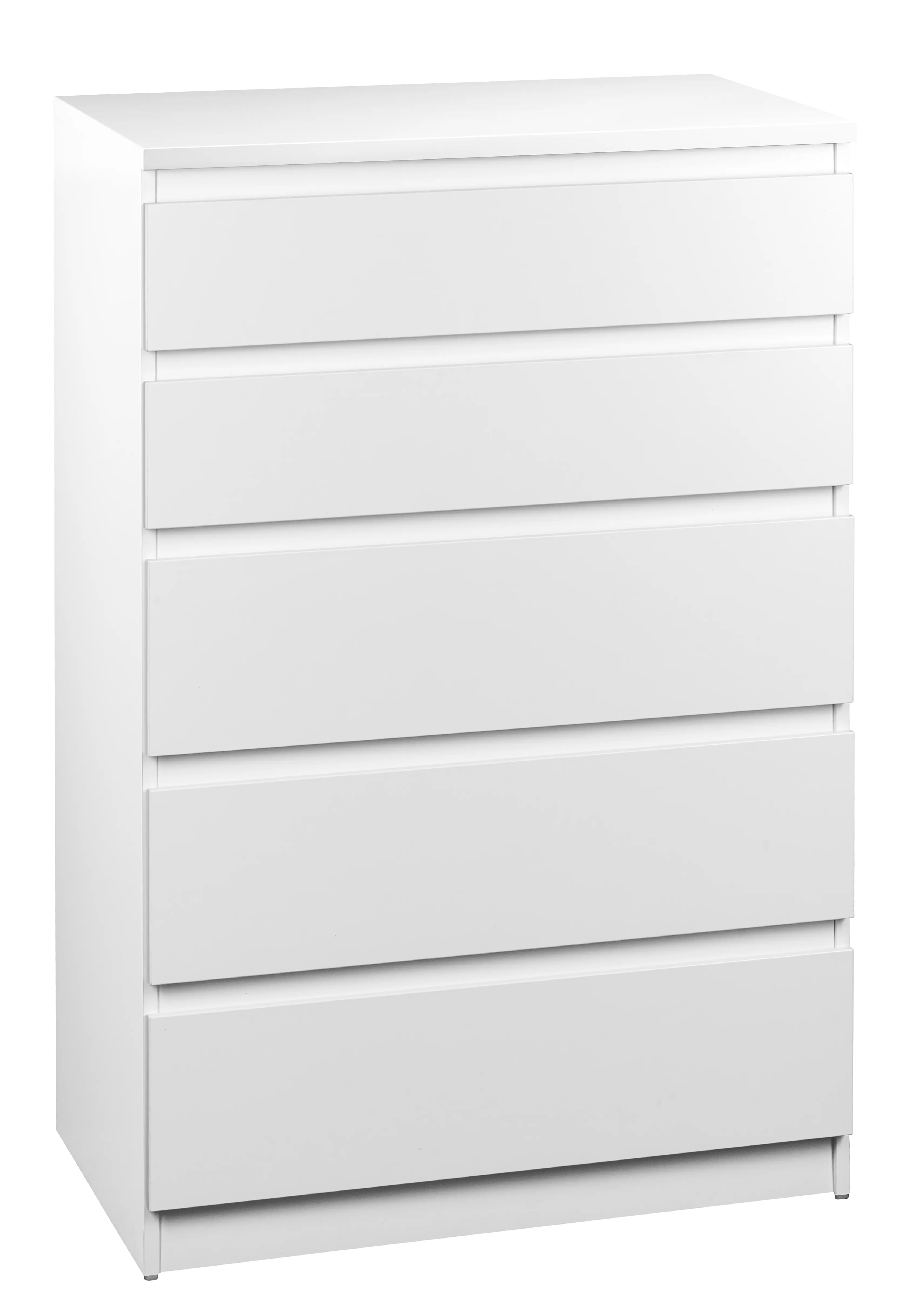 Комод Праксис 5 ящиков 65x111.6x39.6 см ЛДСП цвет белый - 2