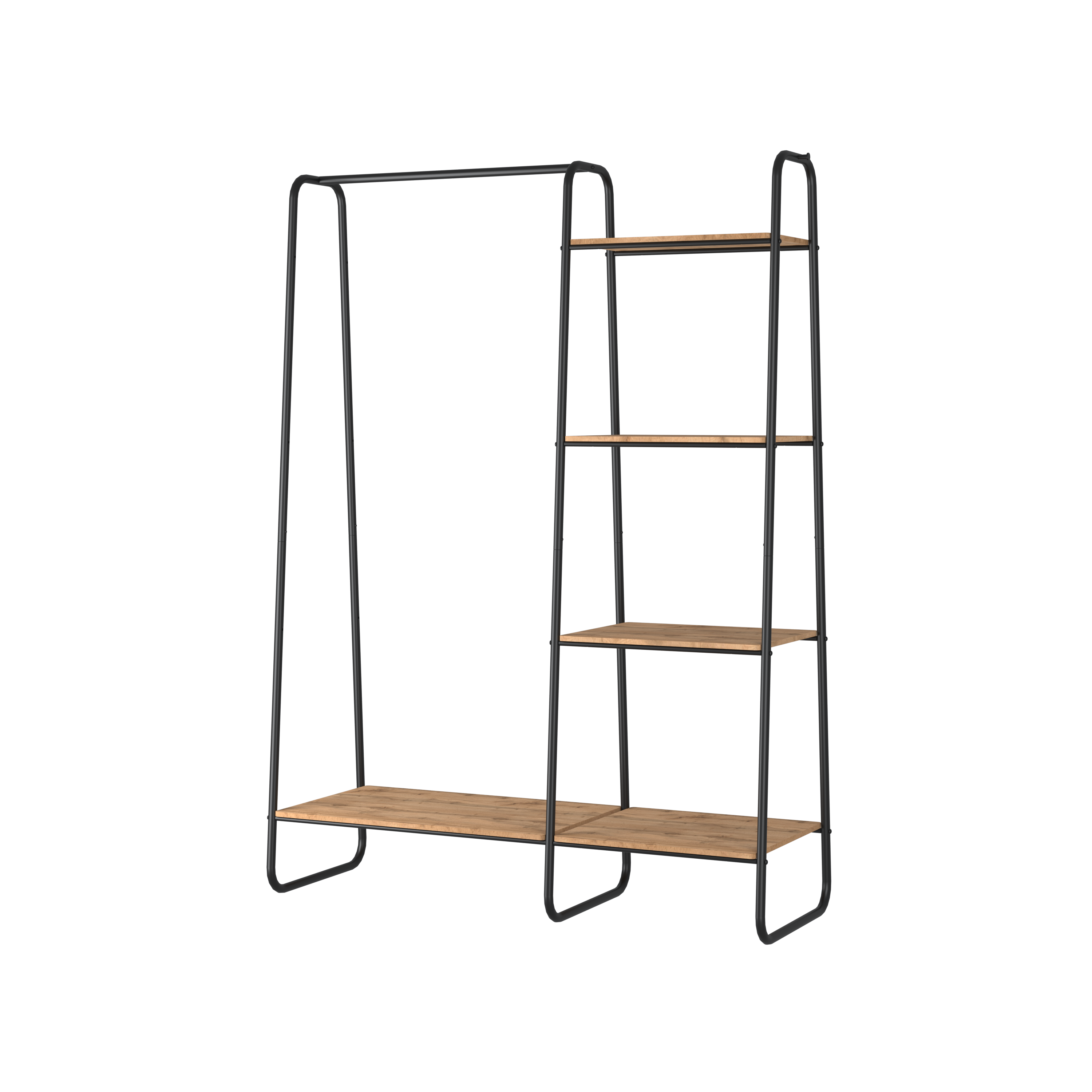 Вешалка напольная Скандинавия 110x147x38.5 см сталь цвет черный - 2