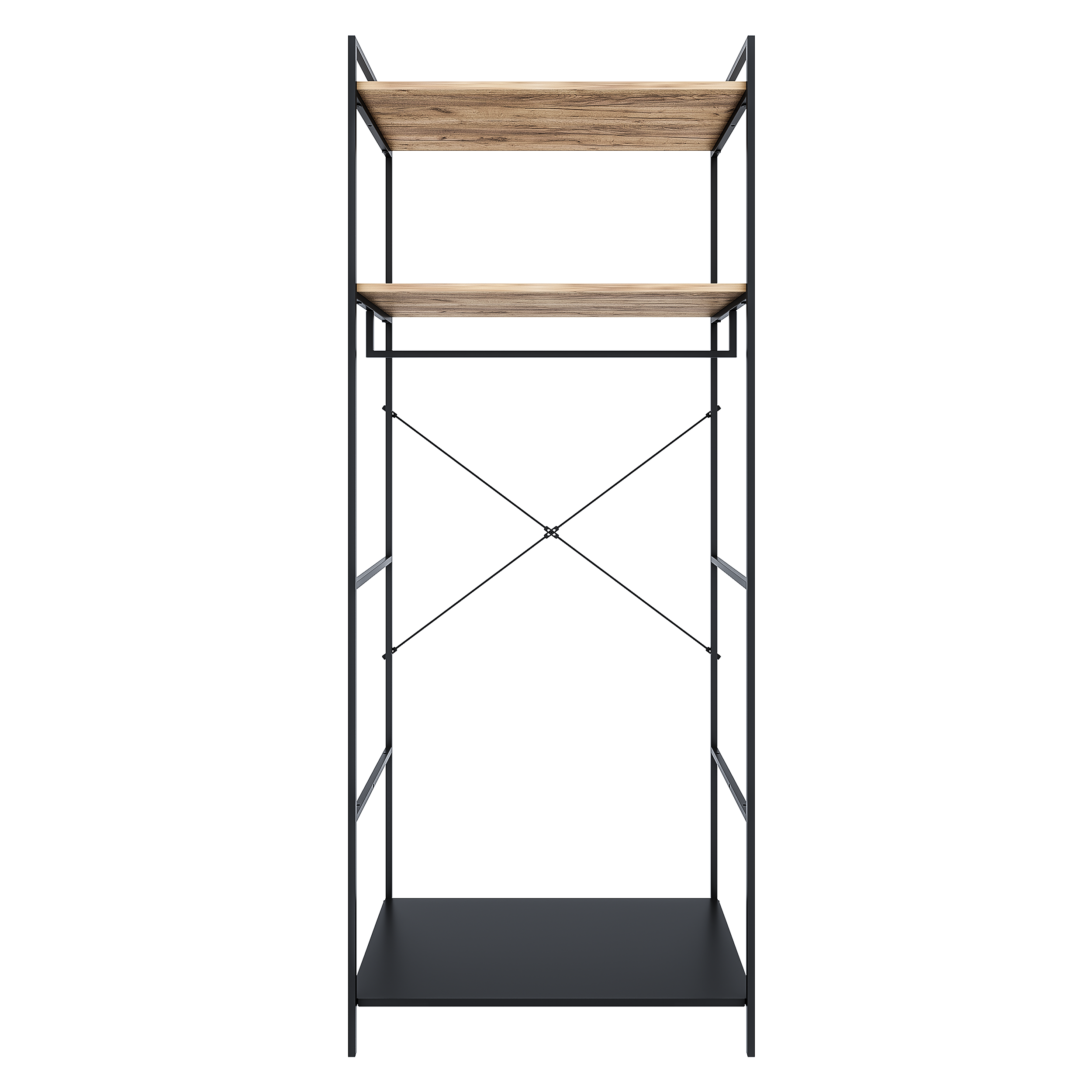 Напольная вешалка 80x200x45 см металл цвет черный - 4