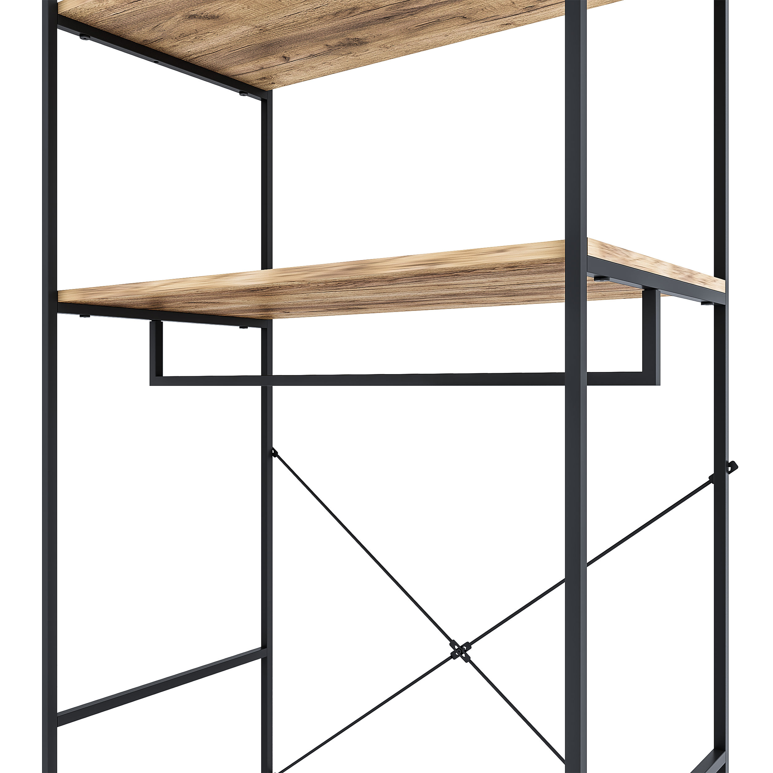 Напольная вешалка 80x200x45 см металл цвет черный - 6