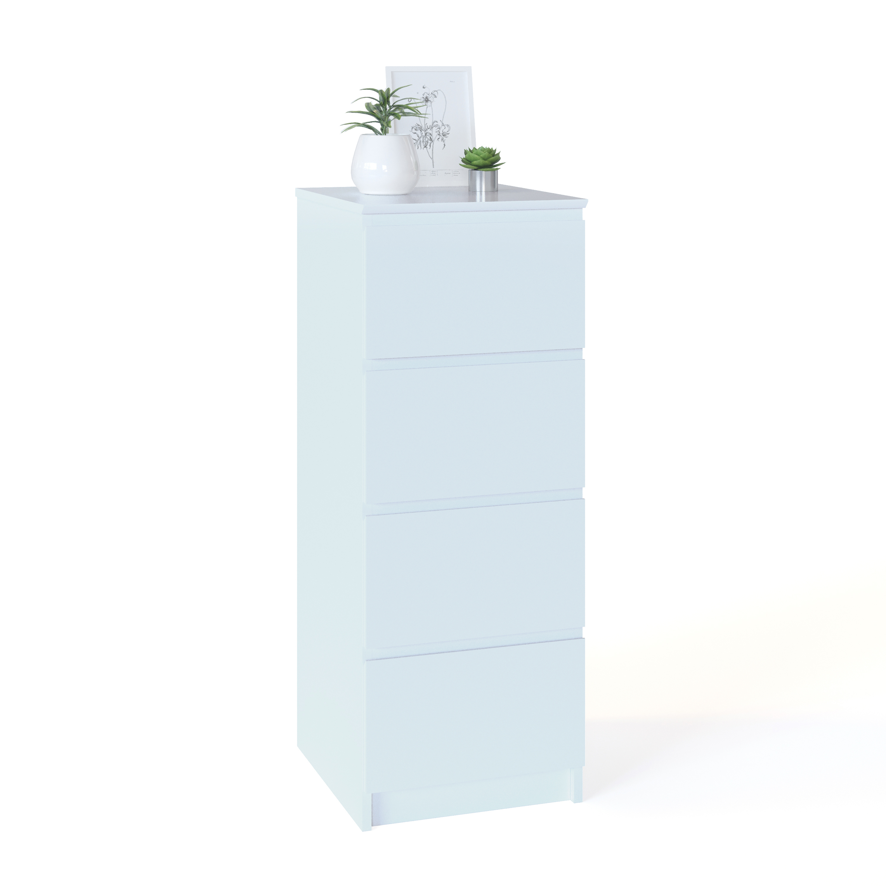 Изображение товара Комод Сокол-т Т4рб 4 ящика 106.5x12x48 см ЛДСП цвет белый