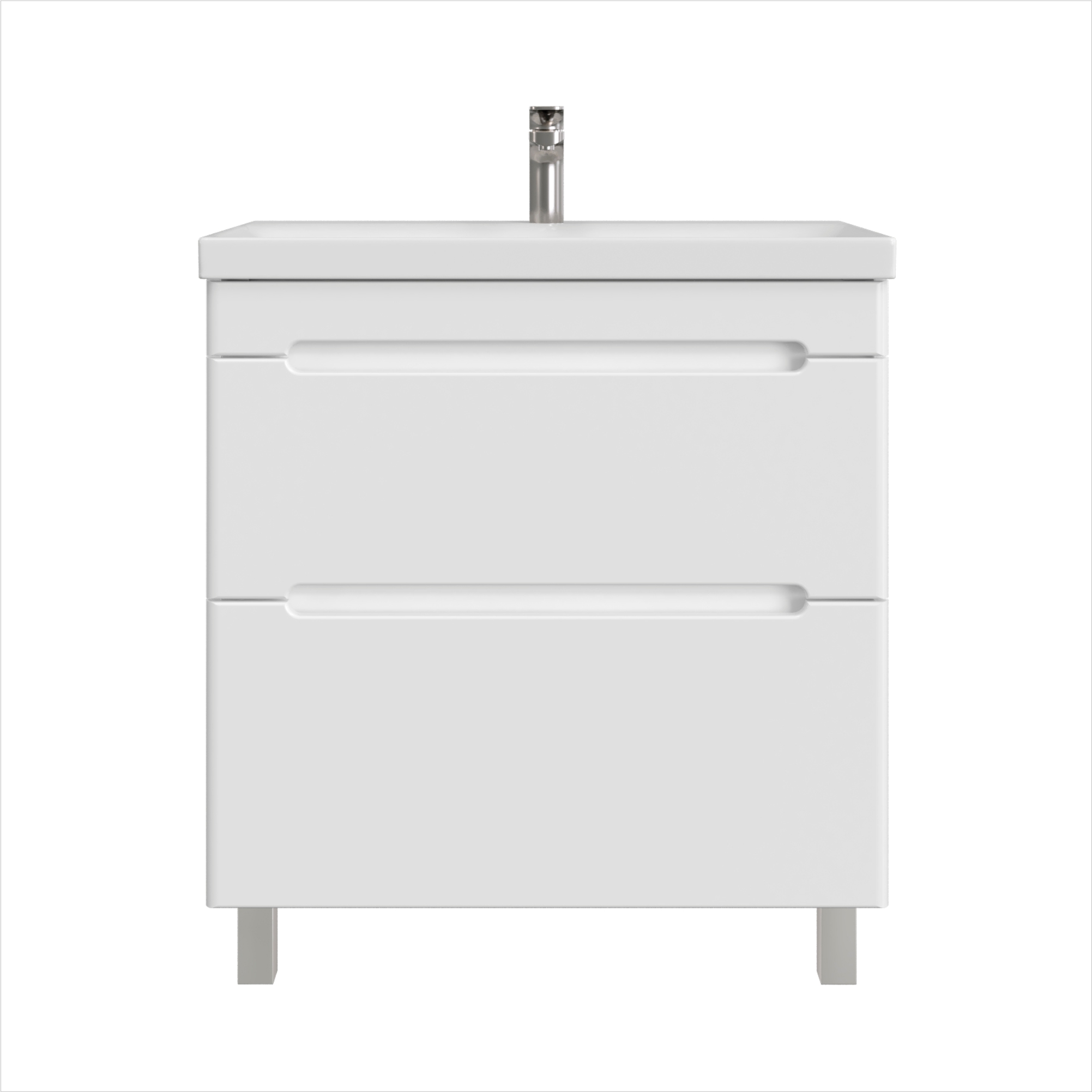 Изображение товара Тумба под раковину Ruvann BRAVA 80 с раковиной 45,5x80,5 см, белая Изображение товара Тумба под раковину Ruvann BRAVA 80 с раковиной 45,5x80,5 см, белая