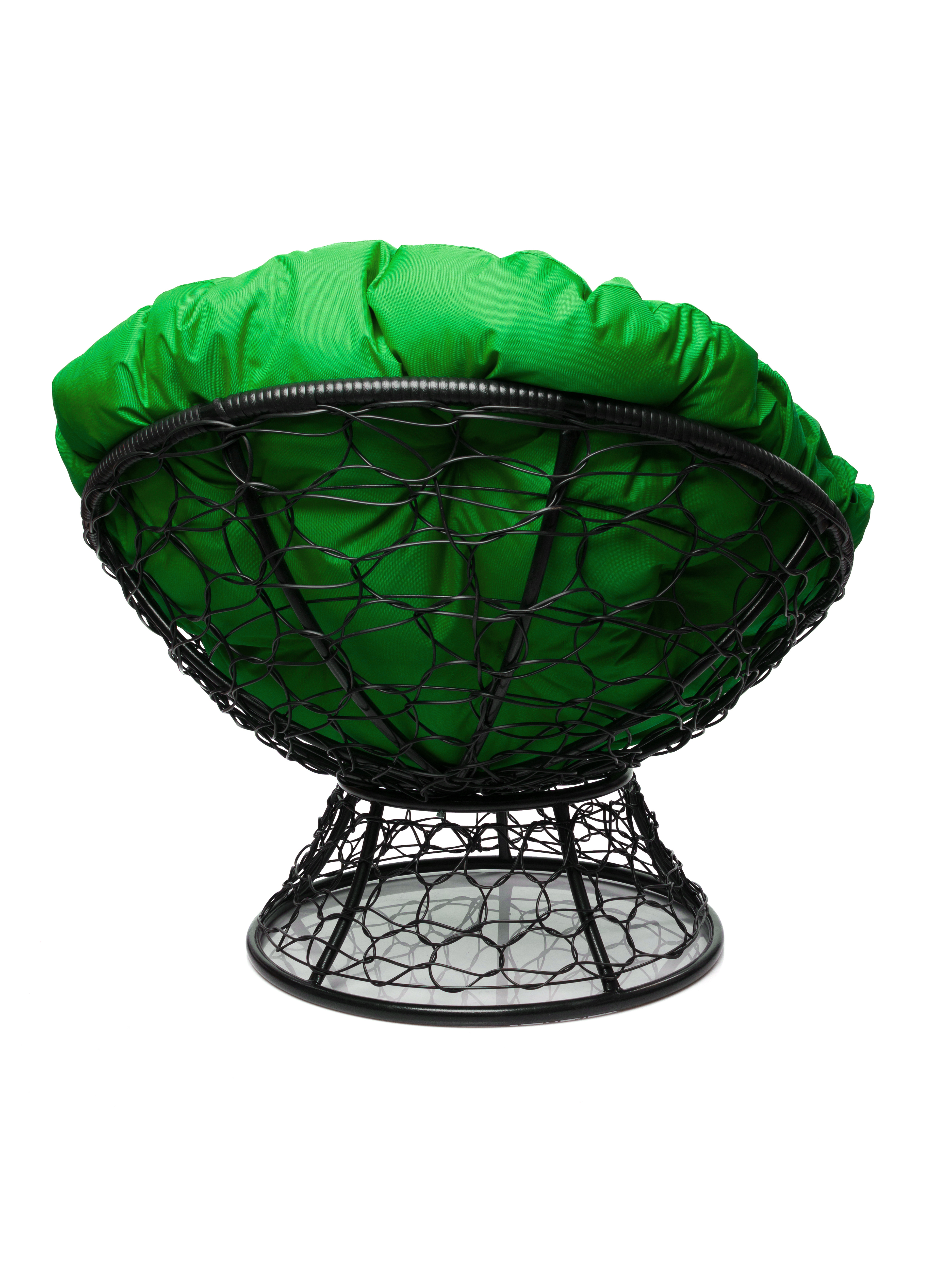 Изображение товара Кресло M-Group Папасан 12020404 58x98x79 см черный/зеленый