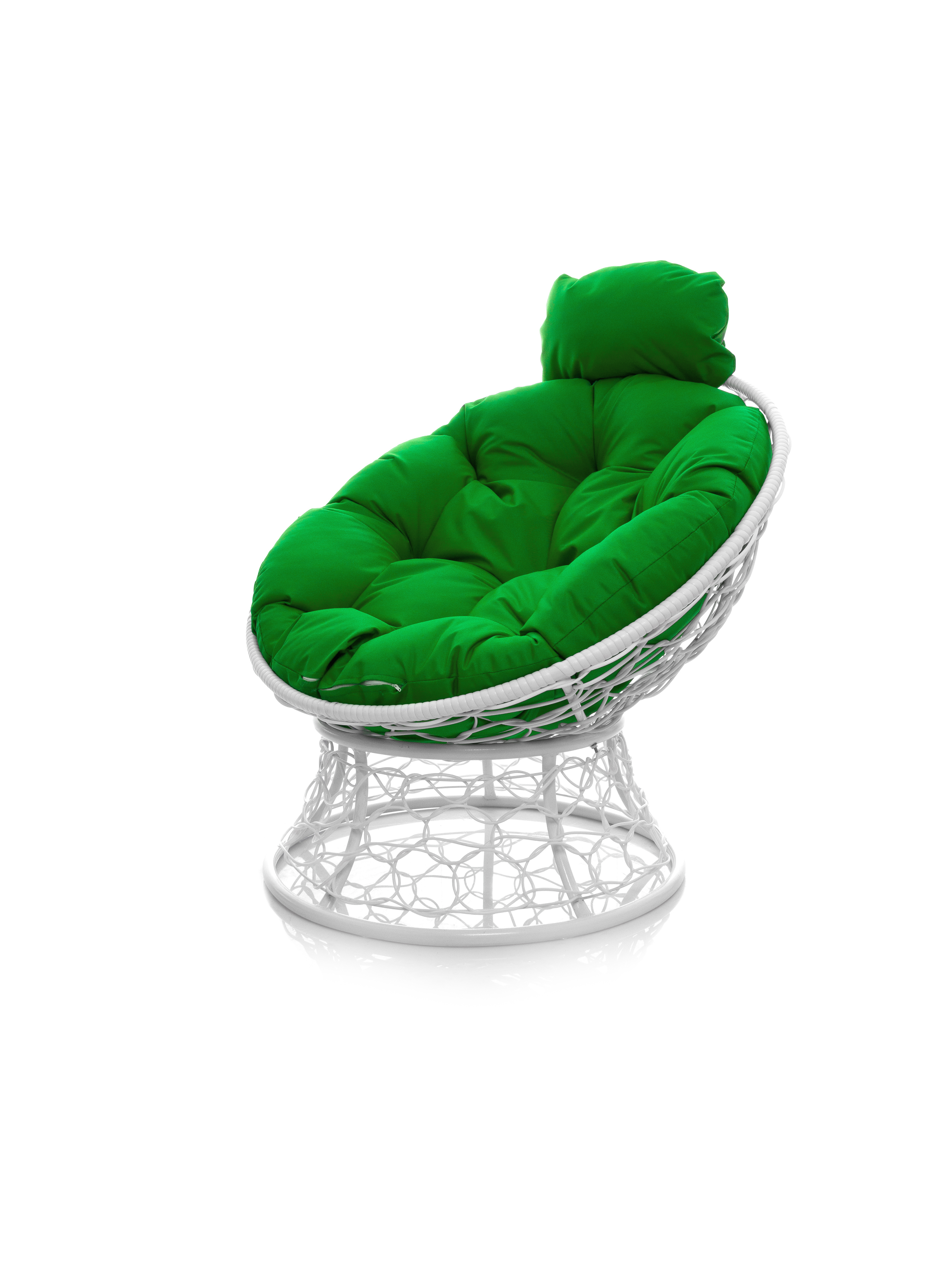 Изображение товара Кресло садовое M-group Папасан мини искусственный ротанг 77x81x68 см белый