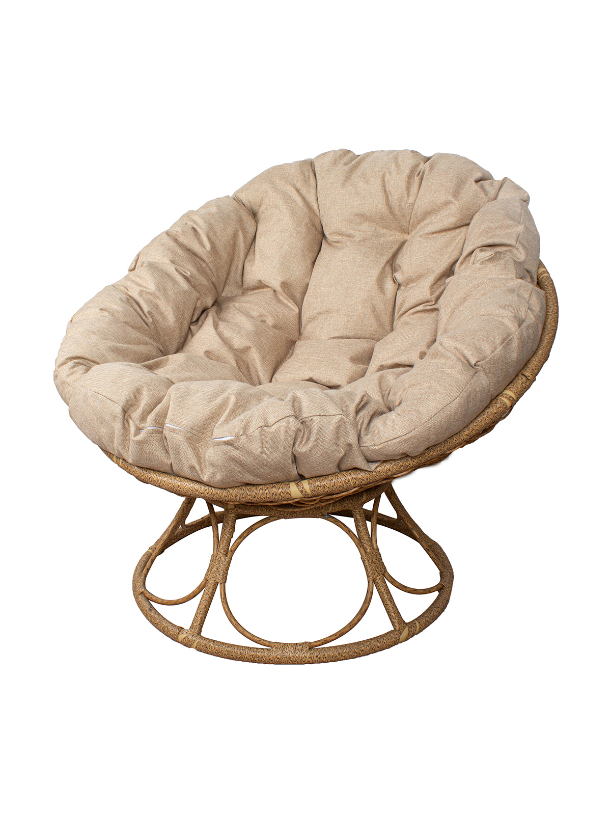 Изображение товара Кресло для отдыха на улице M-Group Home Папасан с ротангом бежевое