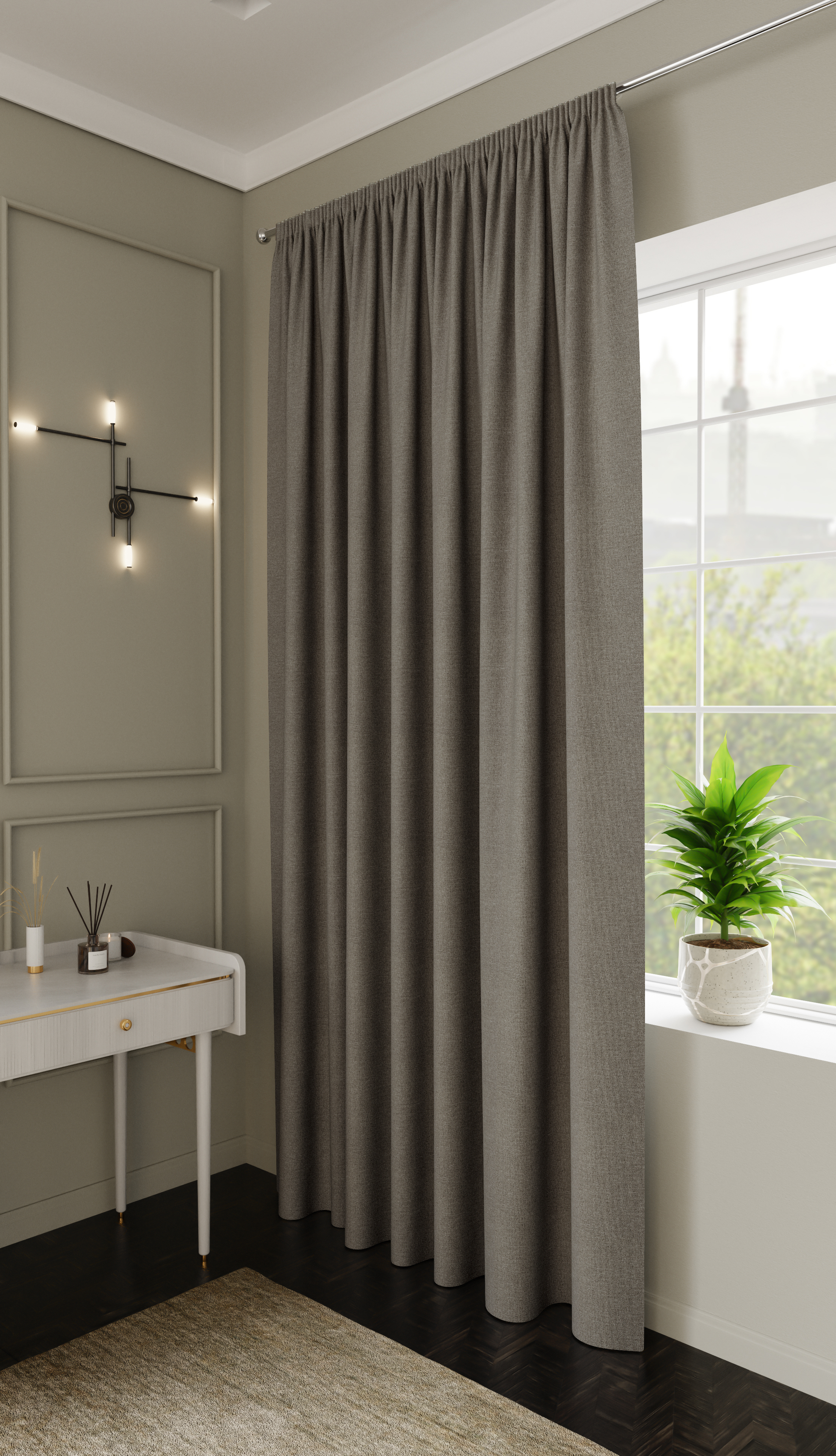 Изображение товара Штора на ленте Senso 200x280 см цвет коричневый