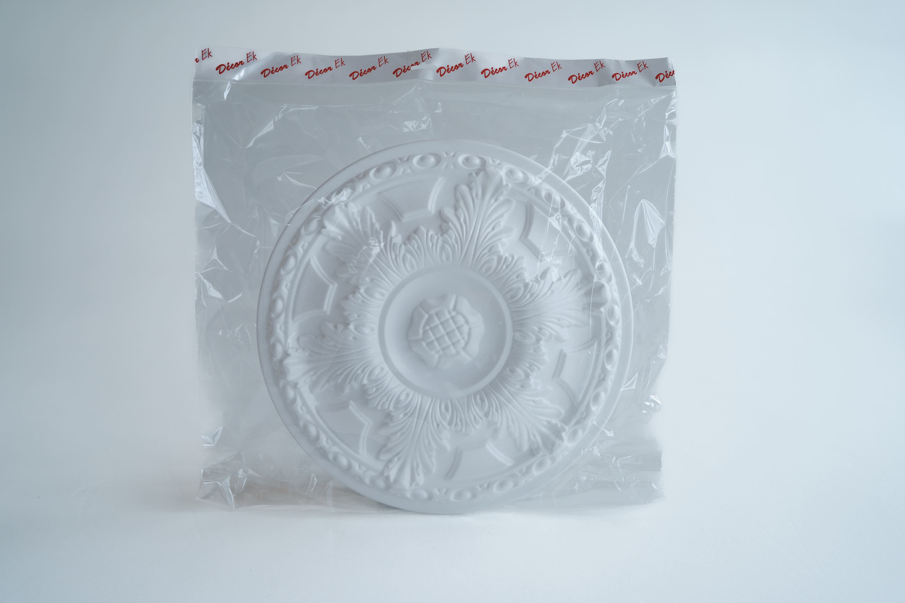 Декоративная потолочная розетка полистирол белая Decoflair D303-430 43 см - 4