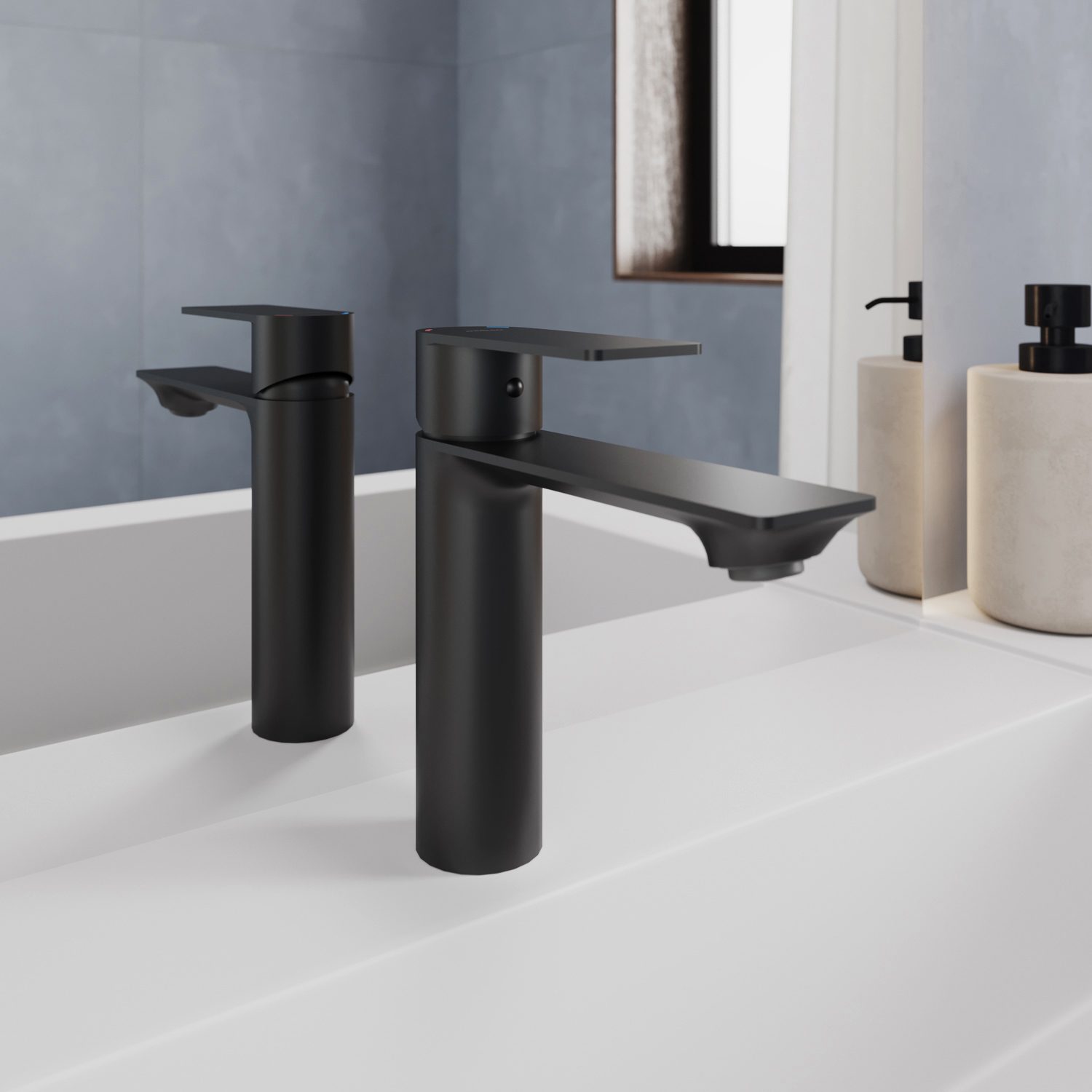 Изображение товара Смеситель для раковины Milardo Maze MAZBL00M01 однорычажный черный матовый