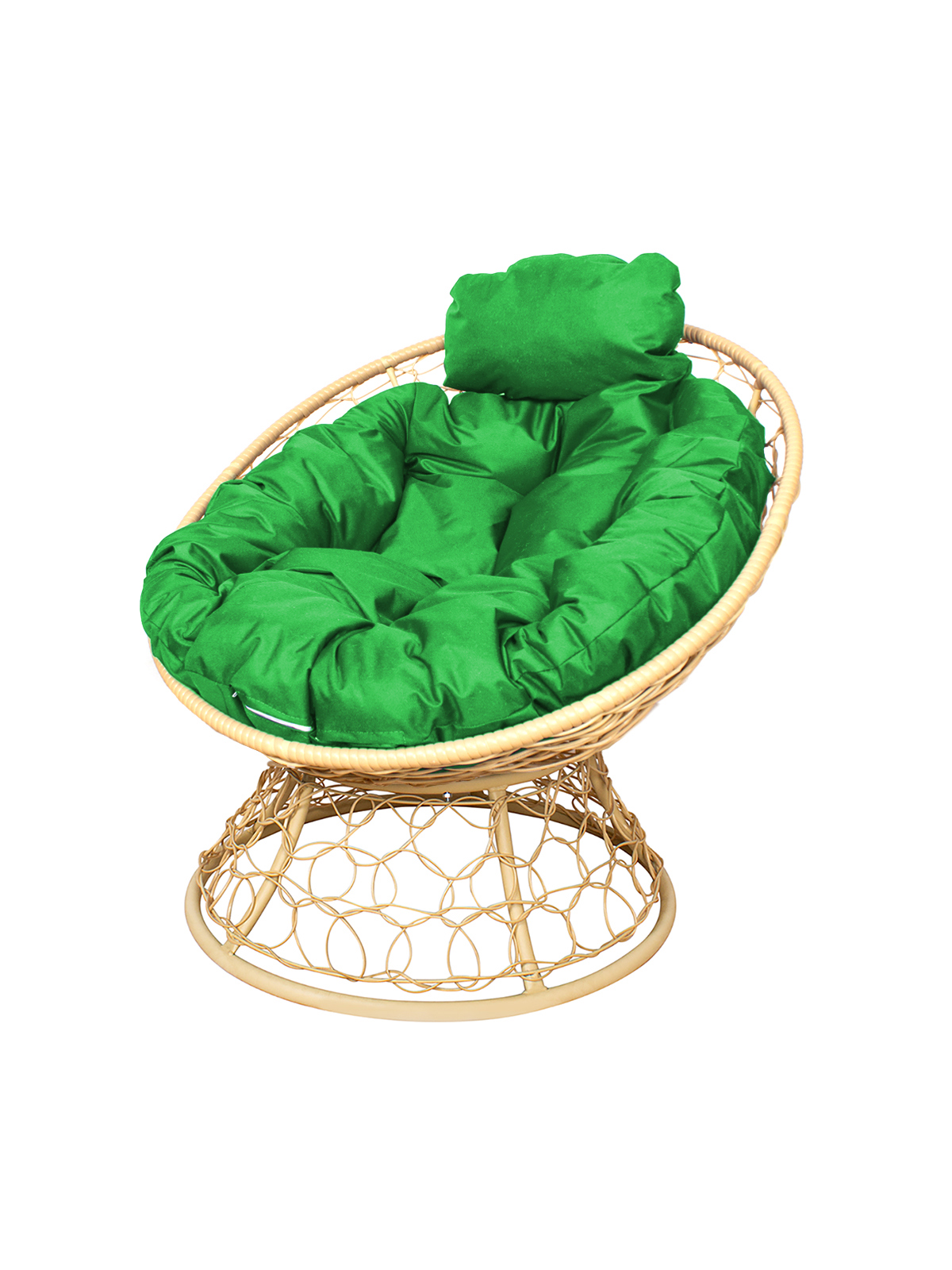 Изображение товара Кресло Папасан M-GROUP 12840504 бежевое с подушкой