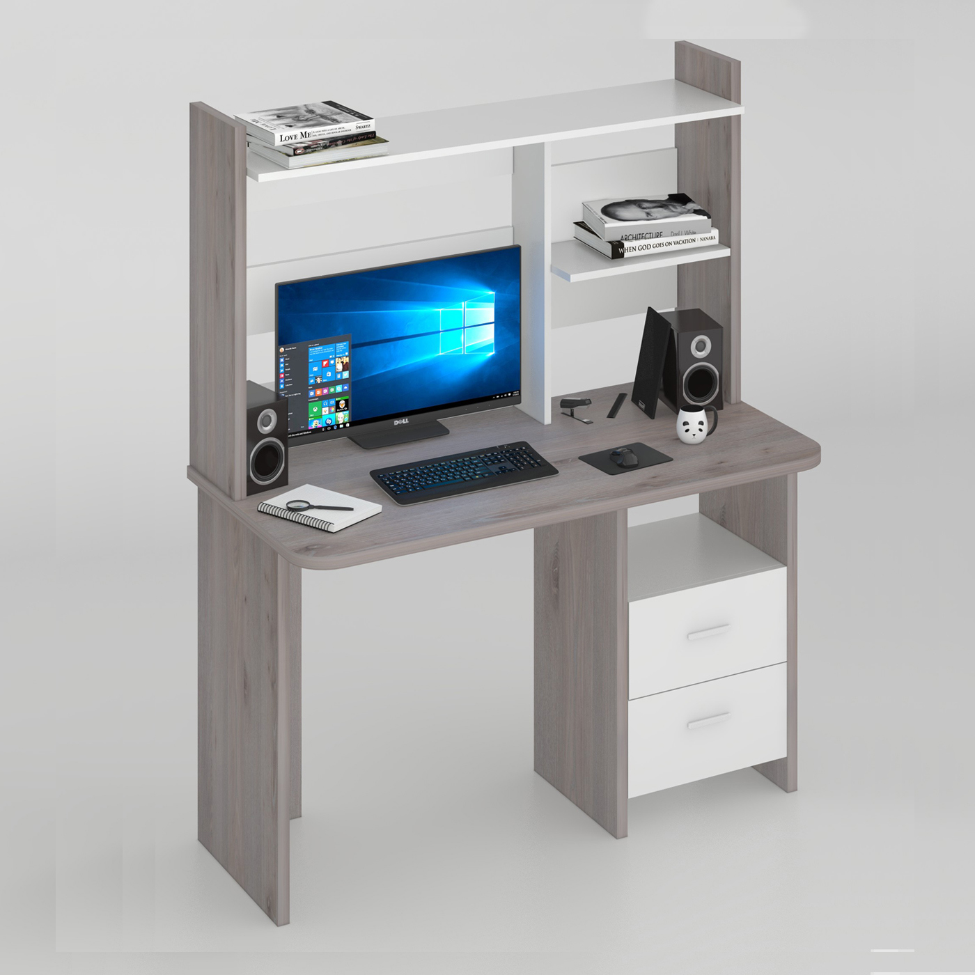 Изображение товара Стол Мэрдэс СКЛ-Прям120Р+НКЛ-120 из ЛДСП для дома и офиса