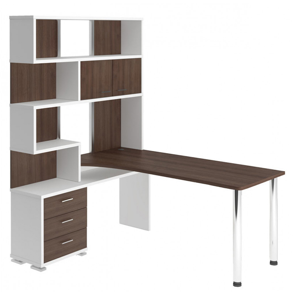 Изображение товара Стол Мэрдэс СР-420/170 БЕШШ-Ч-ЛЕВ угловой на 130х170 см с ящиком и регулятором