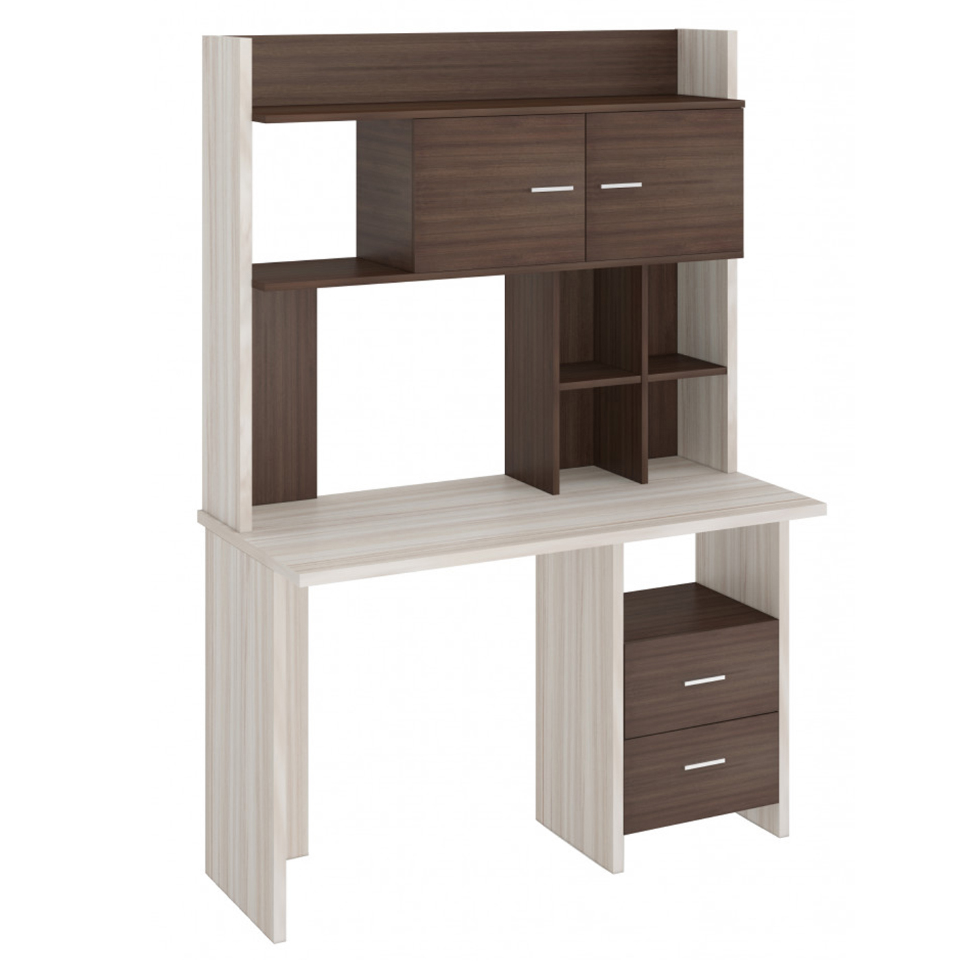 Изображение товара Стол Мэрдэс СКЛ-Прям120+НКЛХ-120 КШ-Ч из ЛДСП карамель ясень шимо темный