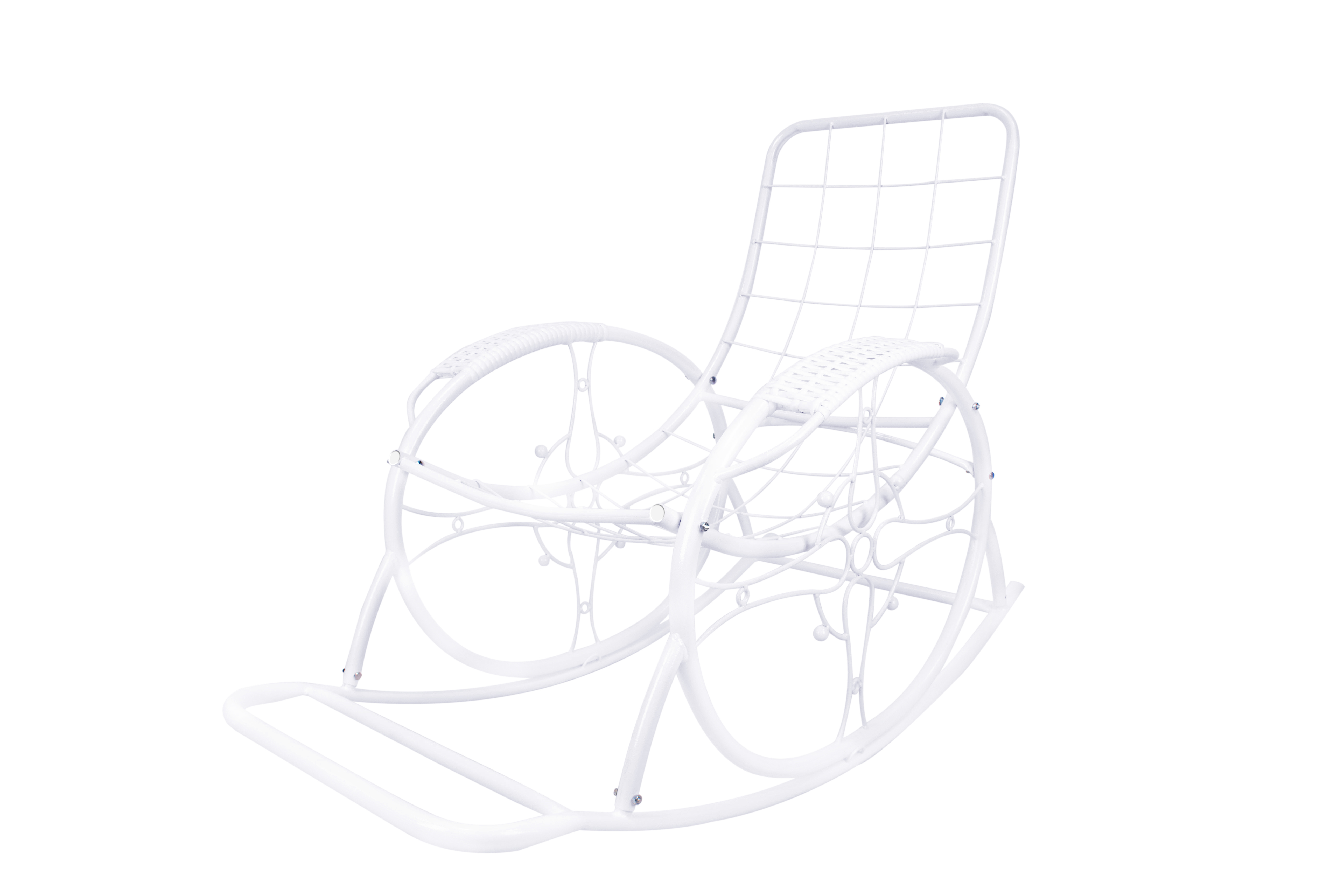 Изображение товара Кресло садовое M-group 11680104 Люкс с подушкой белое 107x107x75 см