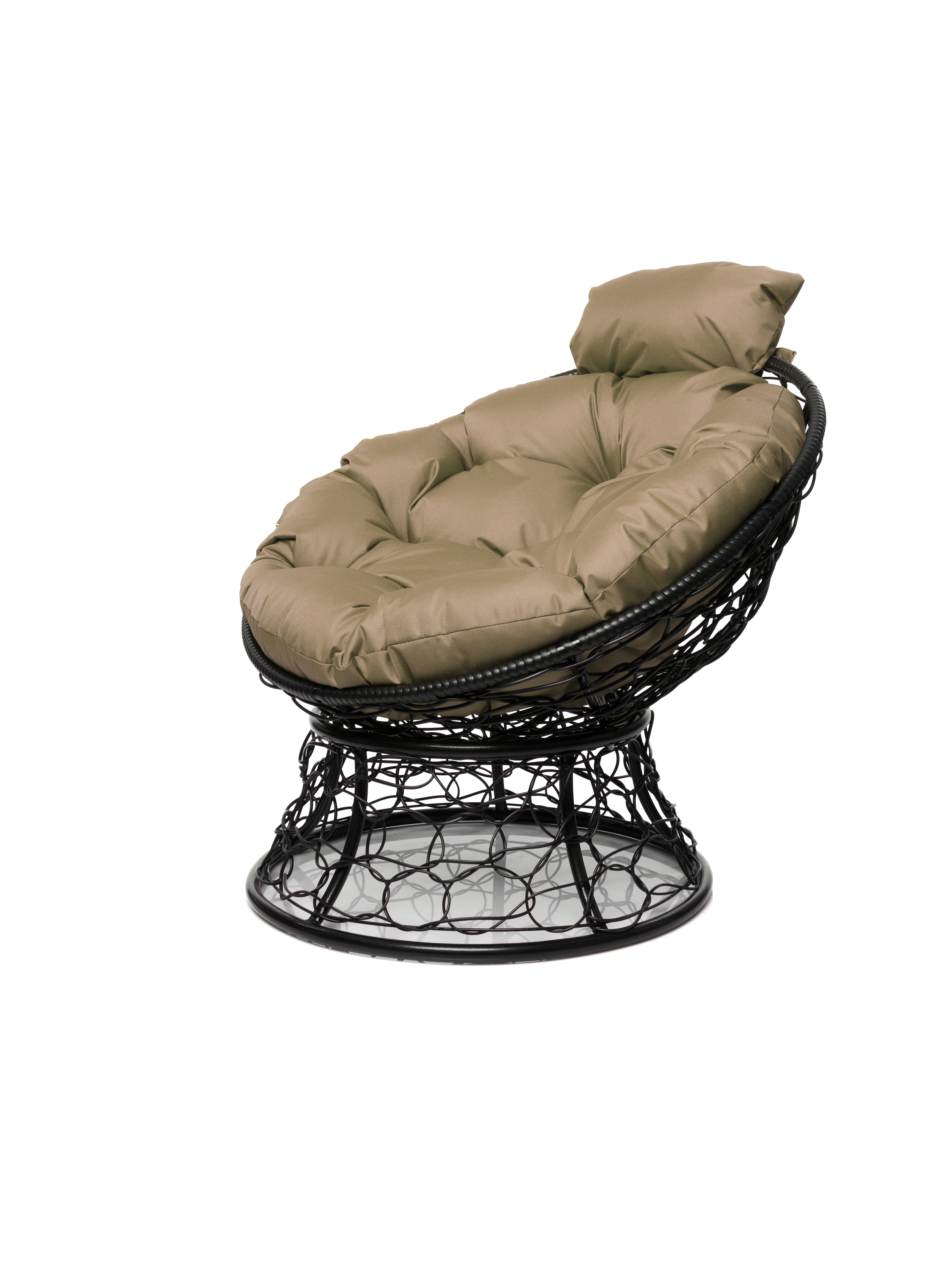 Изображение товара Кресло садовое М-group Папасан мини из искусственного ротанга, черное