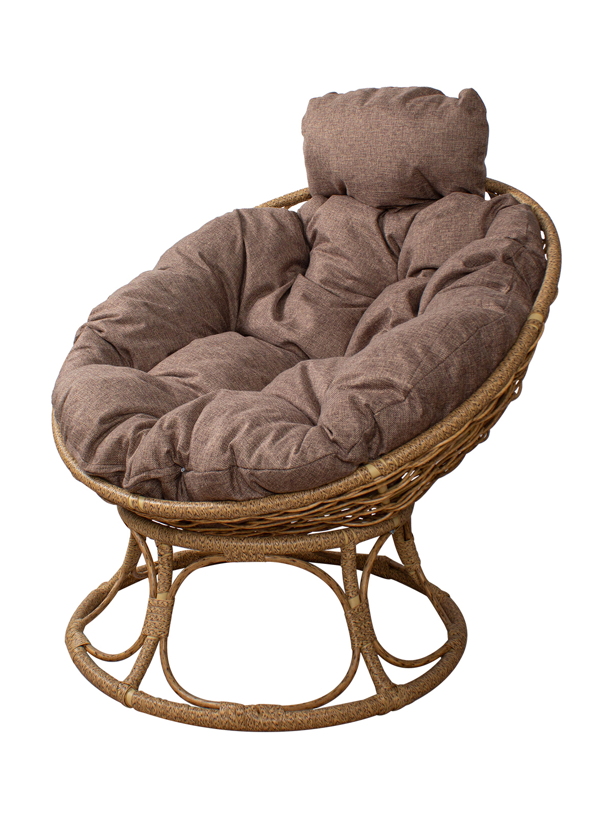 Изображение товара Кресло M-Group Home Папасан 12870505 58x77x68 см бежевый/коричневый