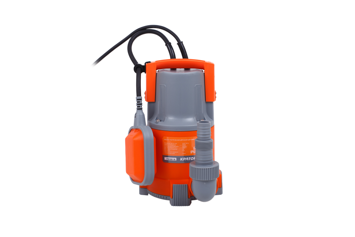 Изображение товара Погружной дренажный насос Кратон 400Вт 7000 л/час без измельчителя