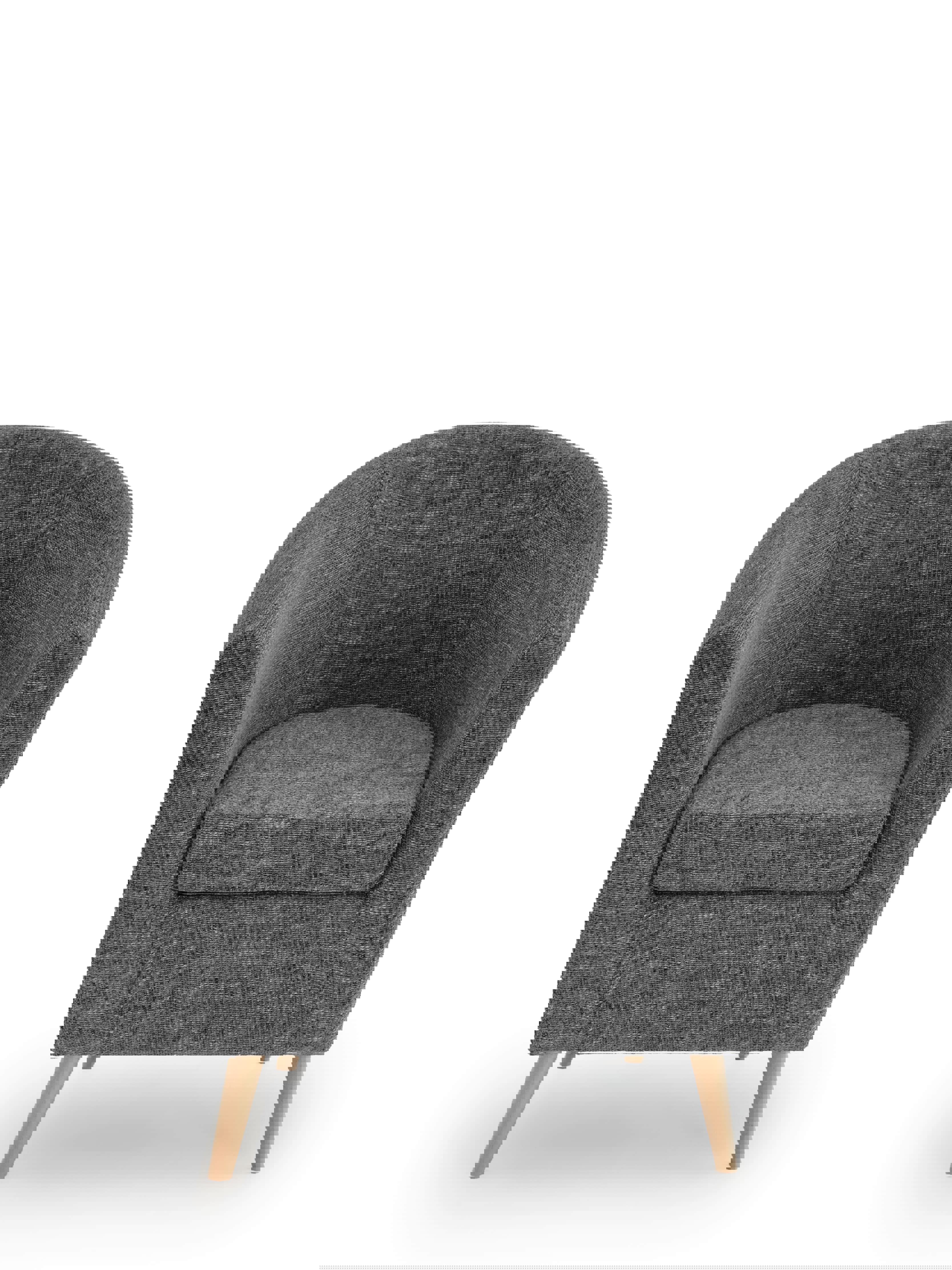 Изображение товара Кресло Диван не мебель Алекто 85x85x75 см рогожка цвет темно-серый