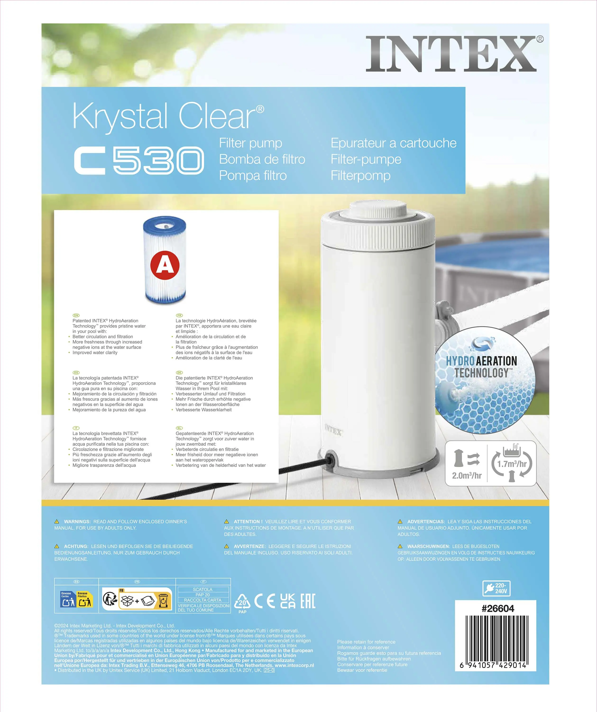 Фильтр-насос картриджный Intex C530 A 2006 л/ч - 5