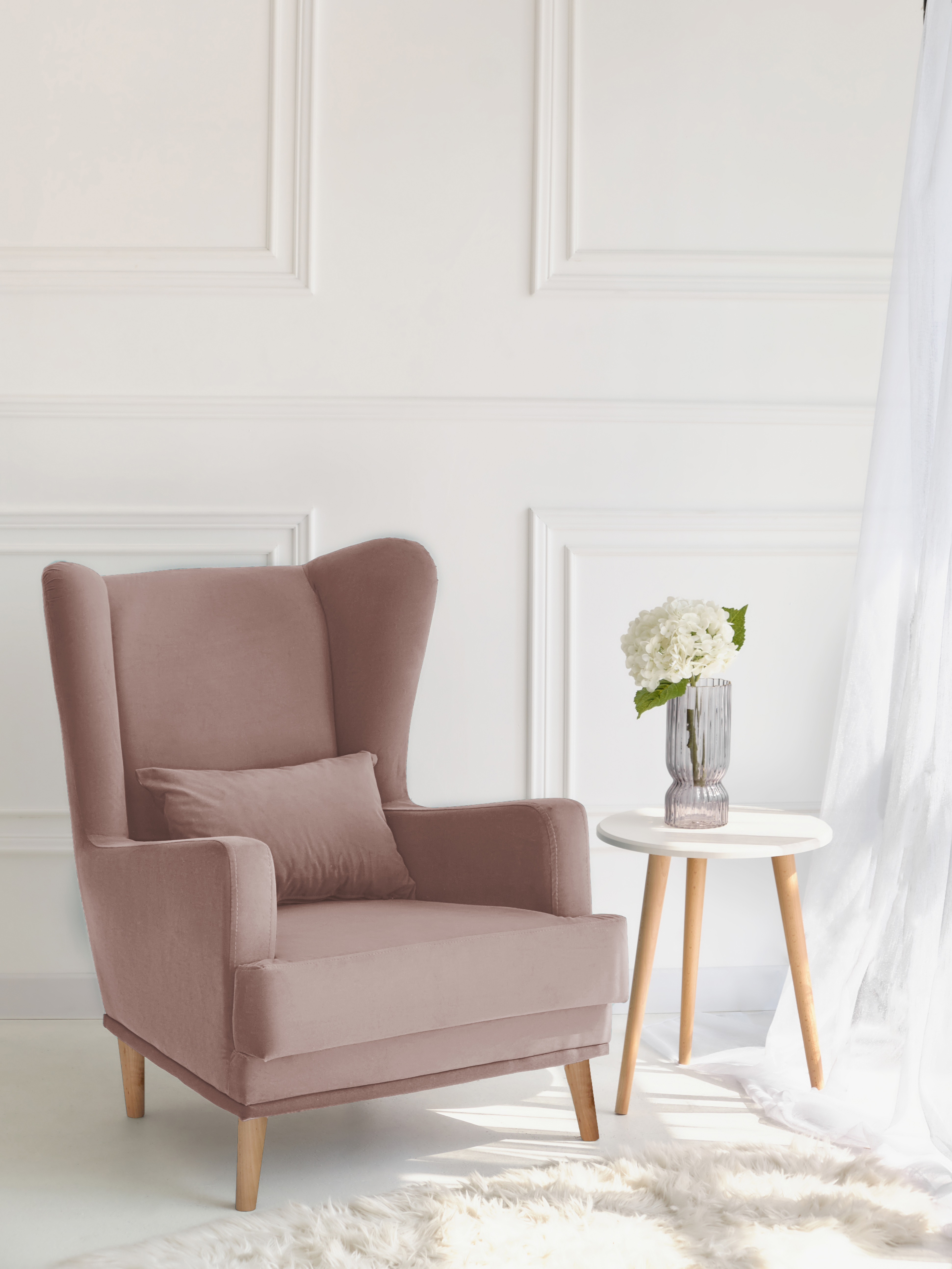 Изображение товара Кресло Диван не мебель Вегас 75x90x85 см искусственный мех цвет бежевый;коричневый;светло-коричневый