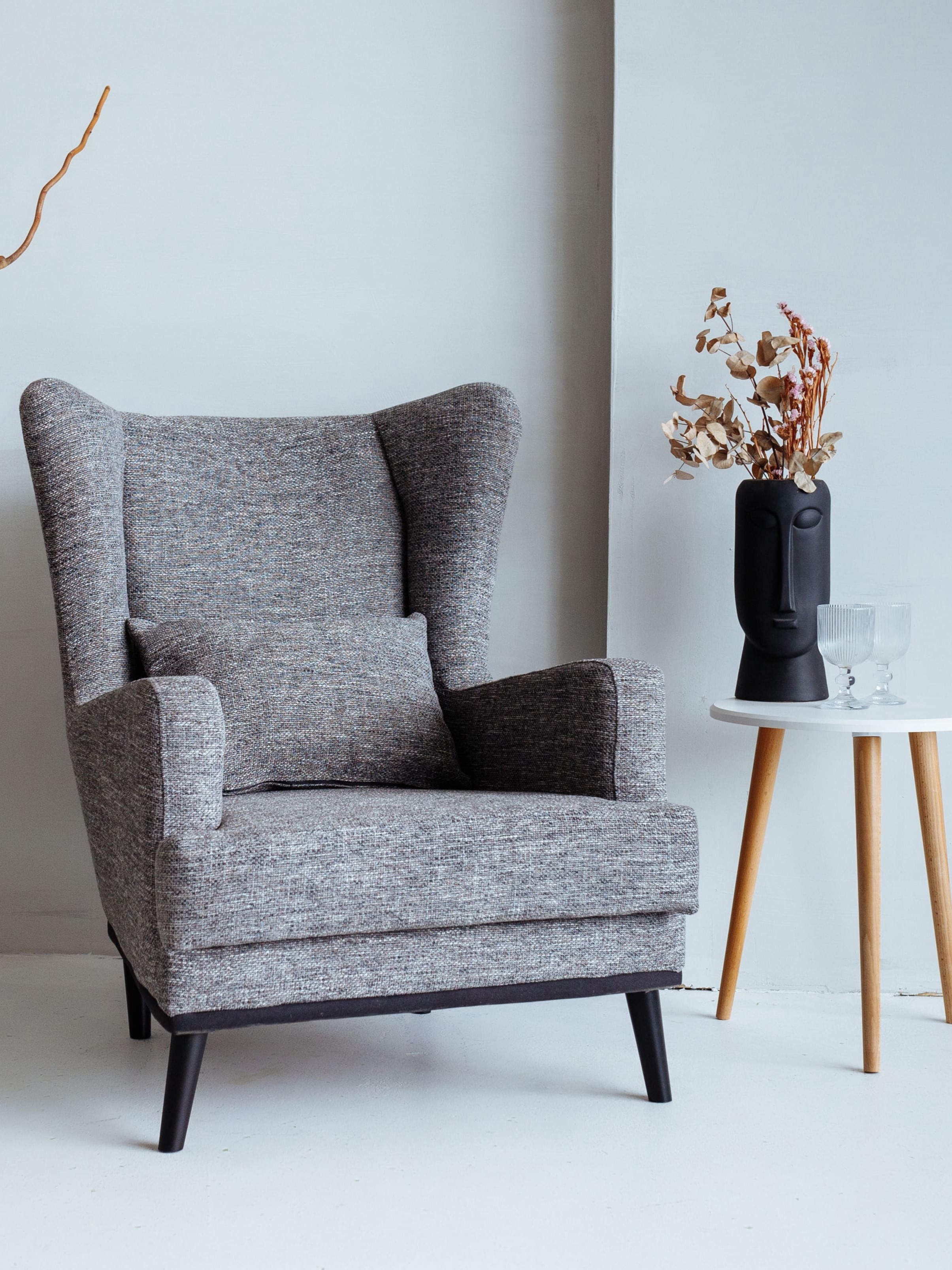 Изображение товара Кресло Диван не мебель Вегас 75x90x85 см рогожка цвет серый