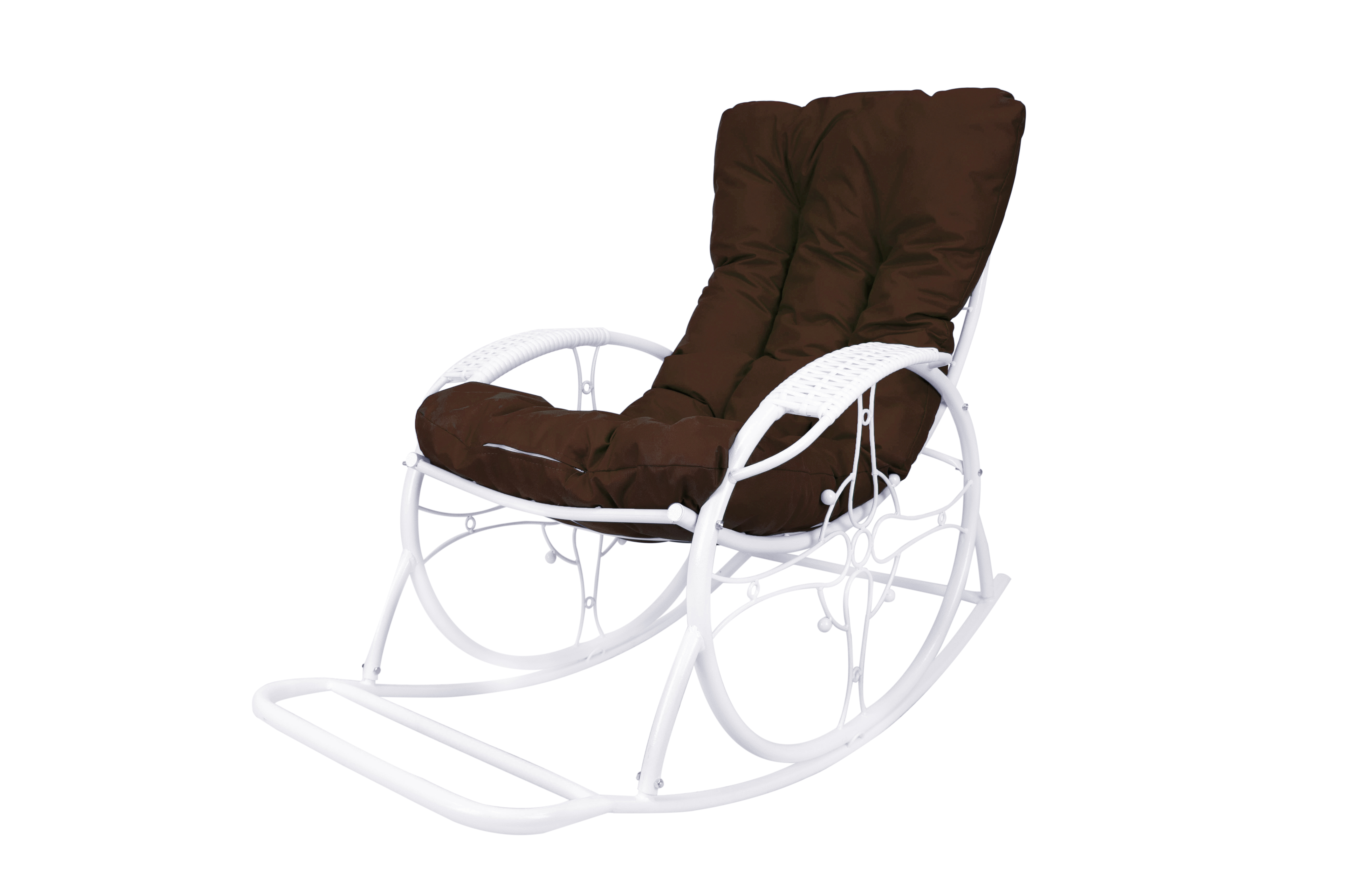 Изображение товара Кресло-качалка M-Group Люкс с подушками и металлическим каркасом