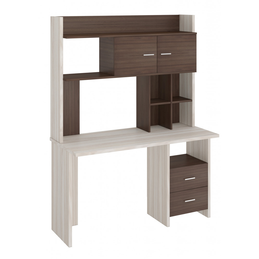 Изображение товара Стол Мэрдэс СКЛ-Прям130+НКЛХ-130 КШ-Ч классический рабочий стол 130x178x60 см