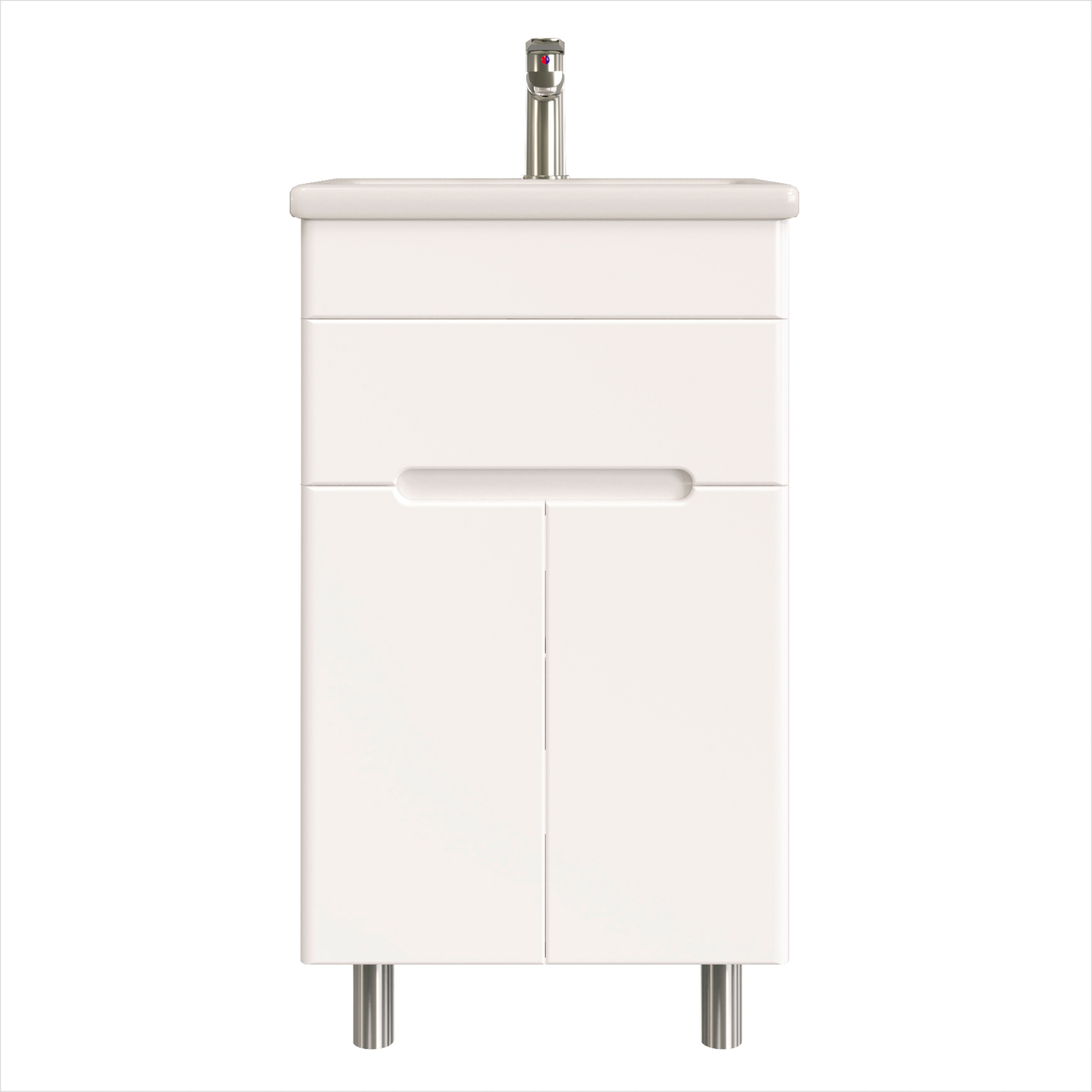 Изображение товара Тумба под раковину Sanstar Модена 222.1-1.4.1.ККОМ напольная 51см цвет белый