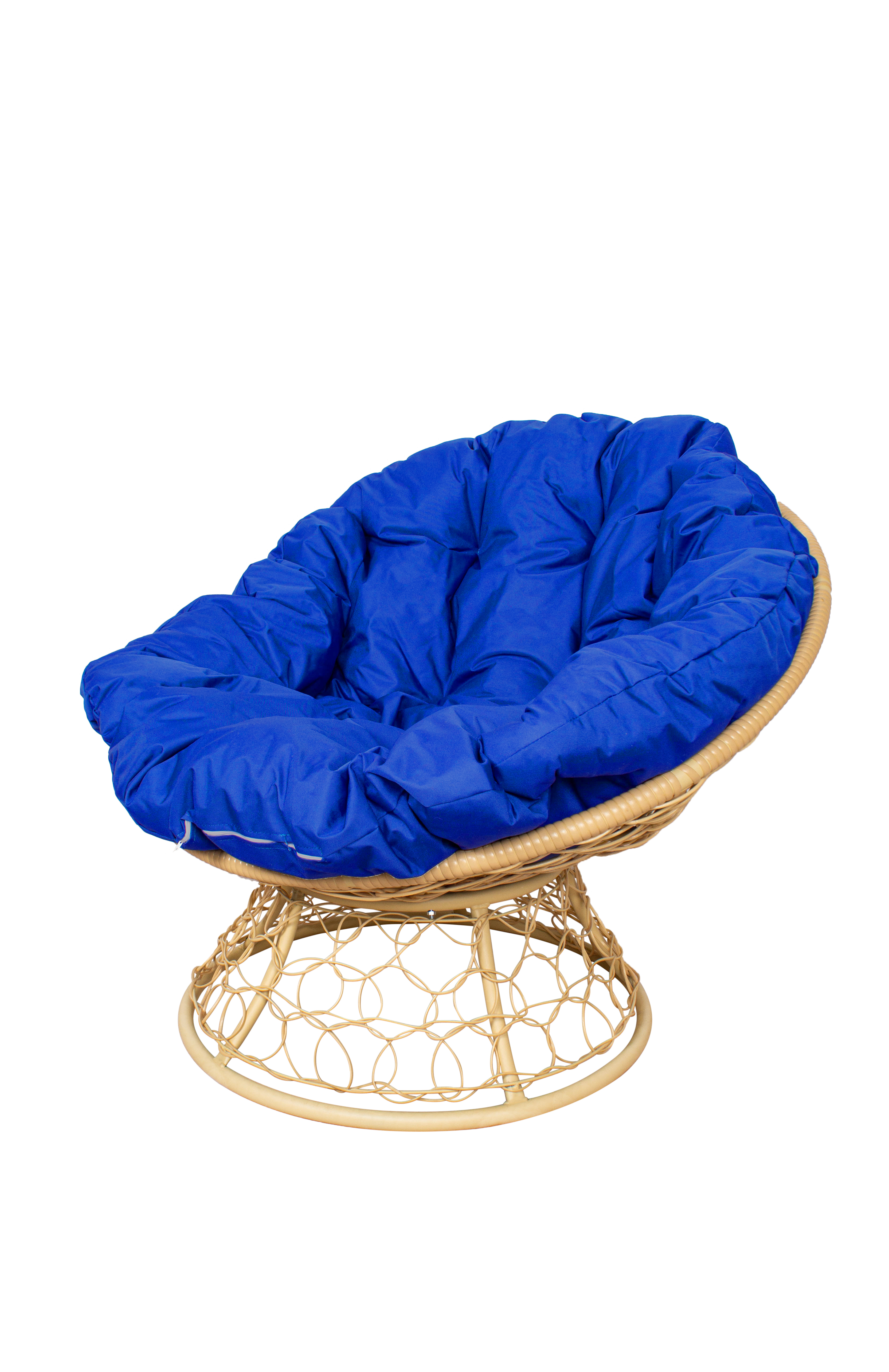 Изображение товара Кресло M-Group Папасан 12840510 81x98x79 см бежевый/синий