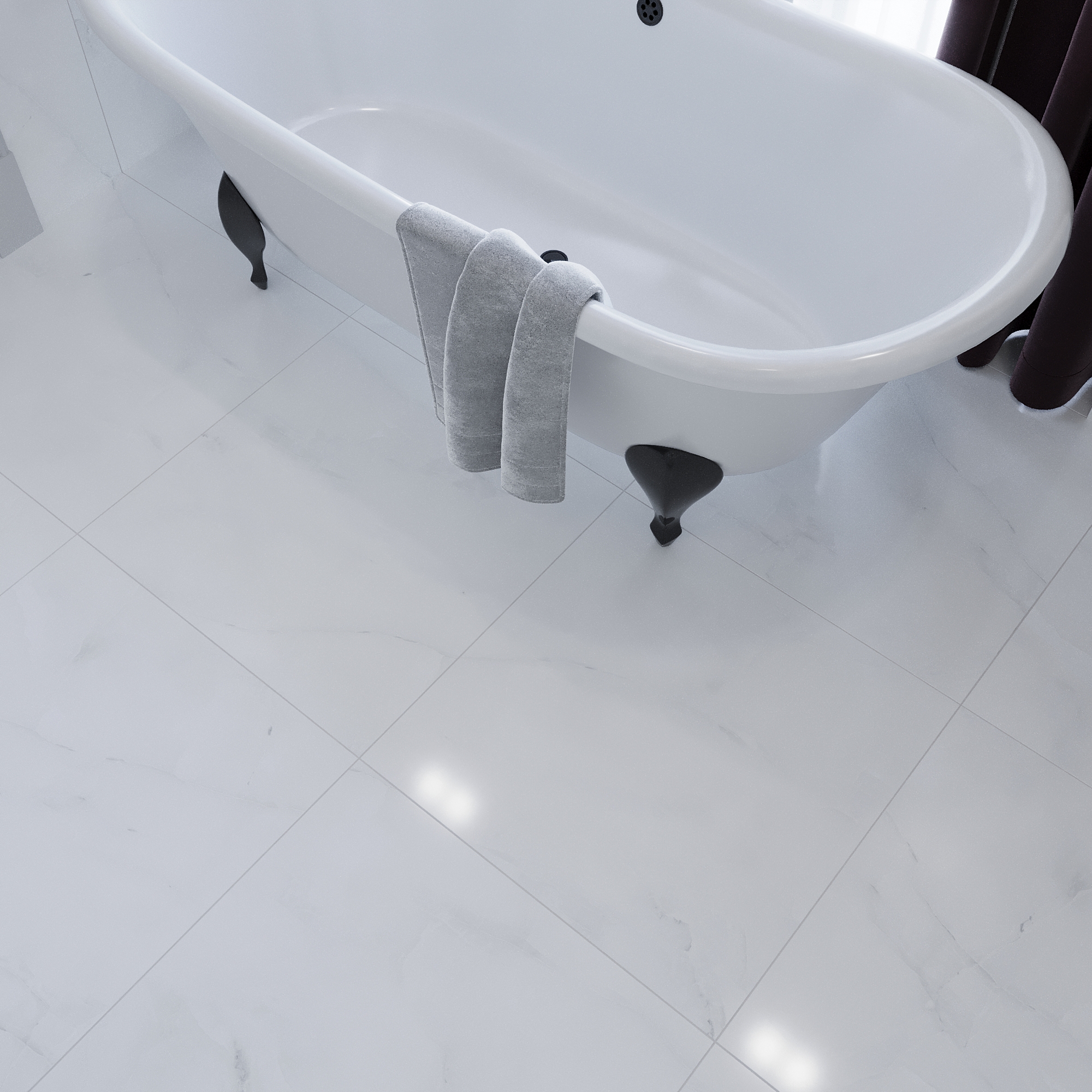 Изображение товара Керамогранит 60x60 ag antique grey серый для ванной и пола