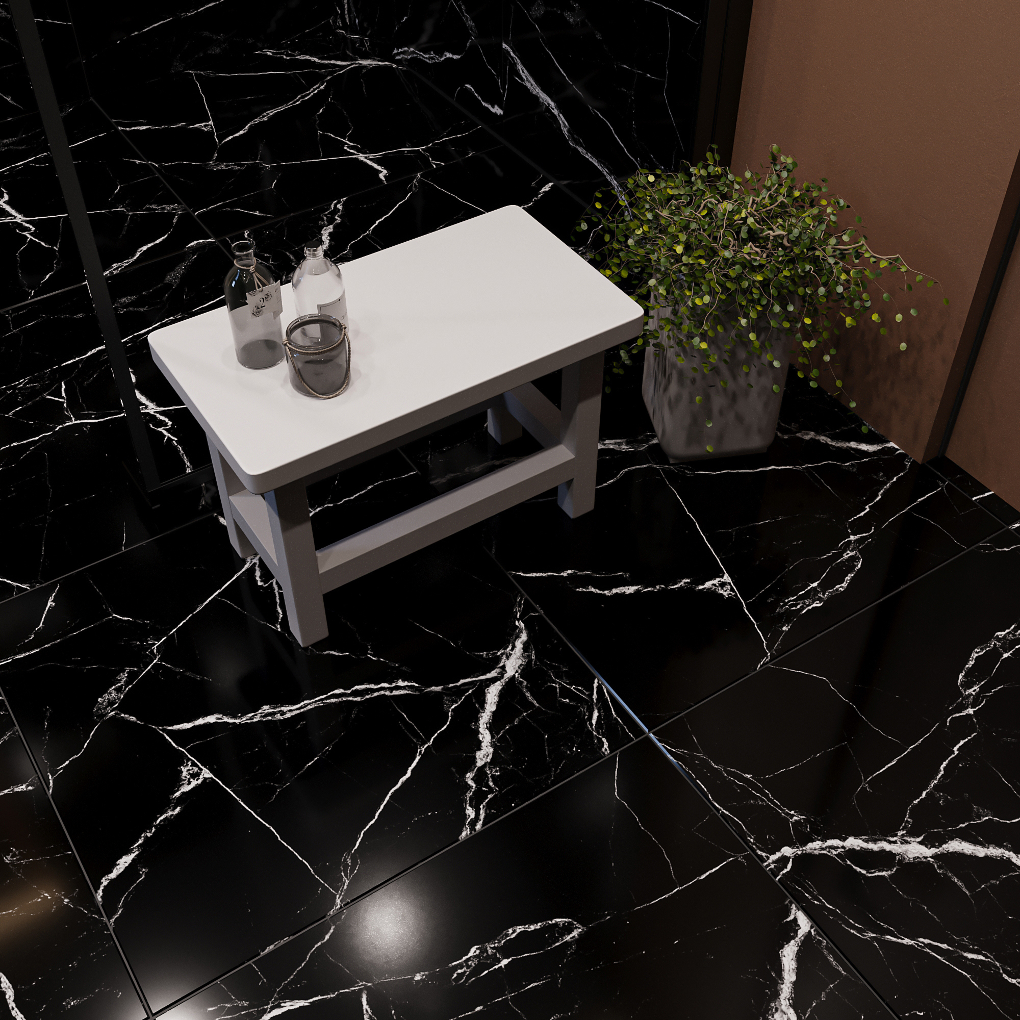 Изображение товара Глазурованный керамогранит Ag Spinner Black 60x60 для пола