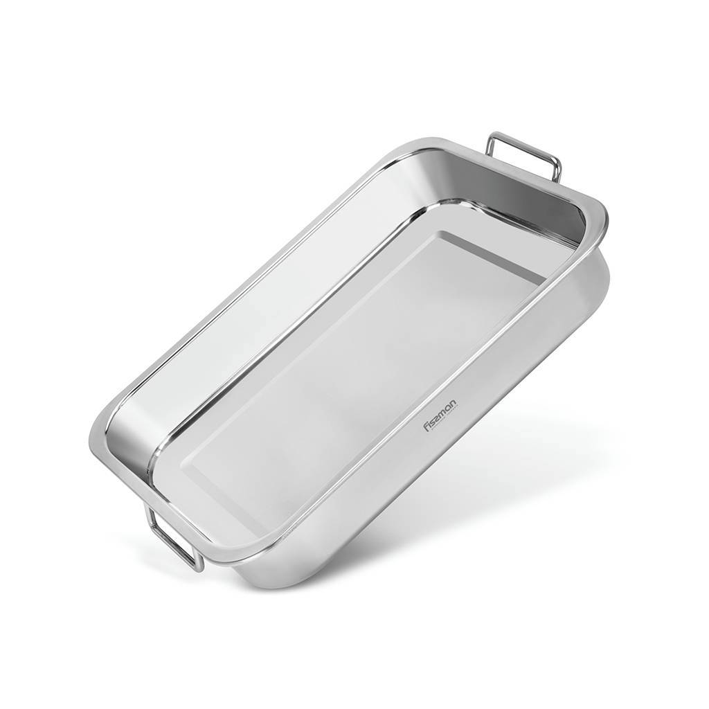 Изображение товара Противень для запекания и выпечки 32x23x5 см из нержавеющей стали