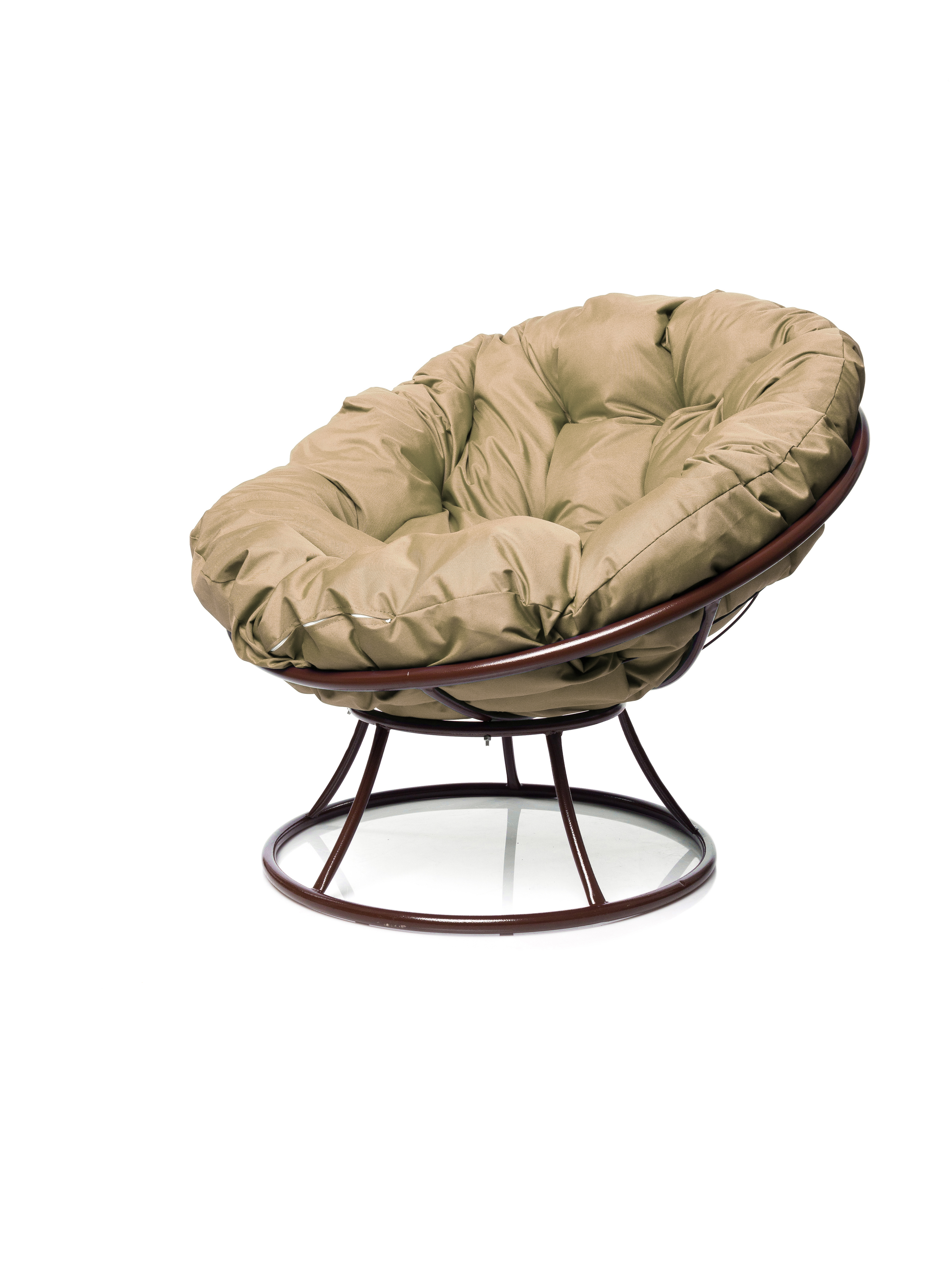 Изображение товара Кресло садовое Папасан 12010401 черное бежевое для отдыха на улице